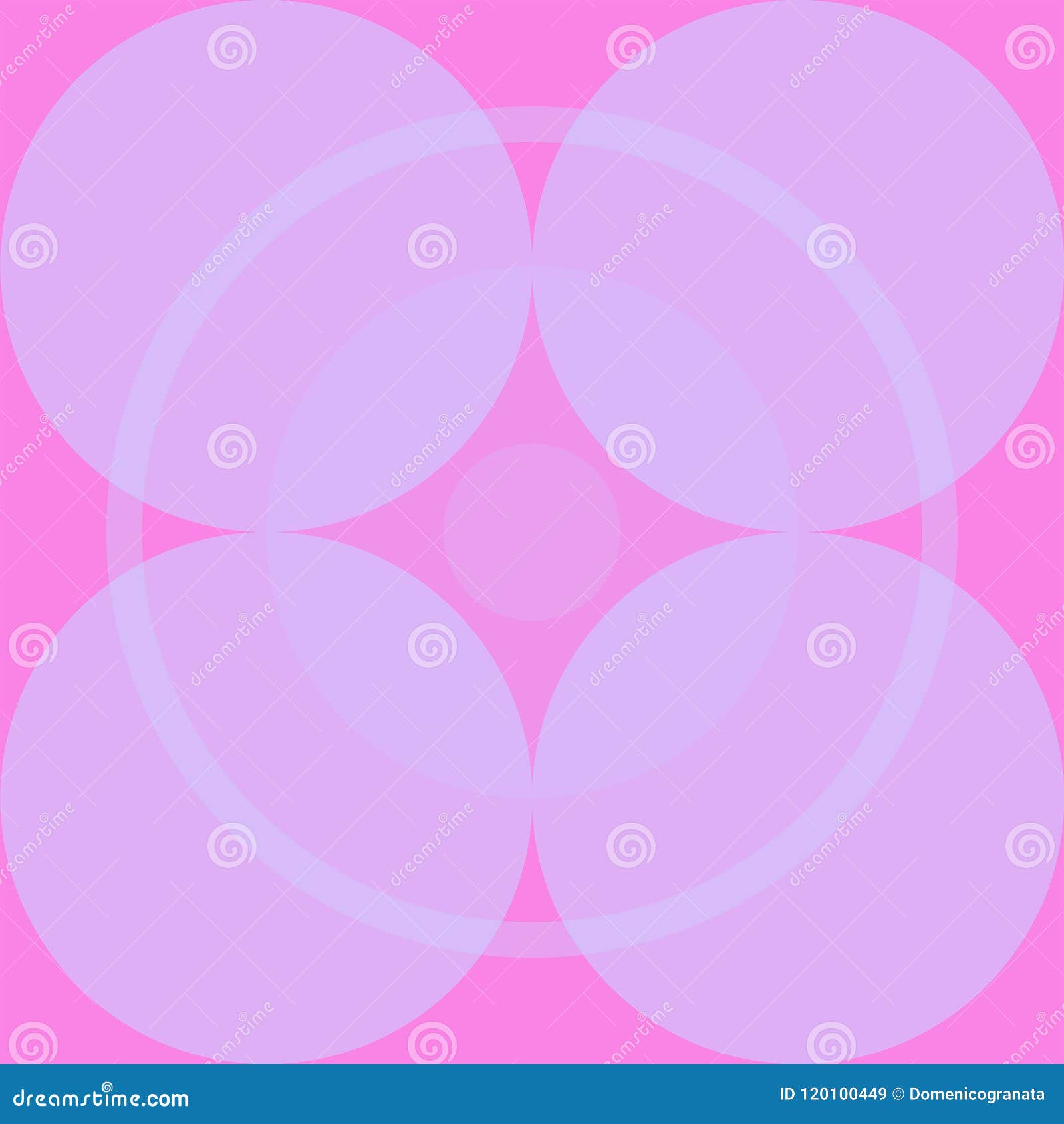 four circles on a pink background