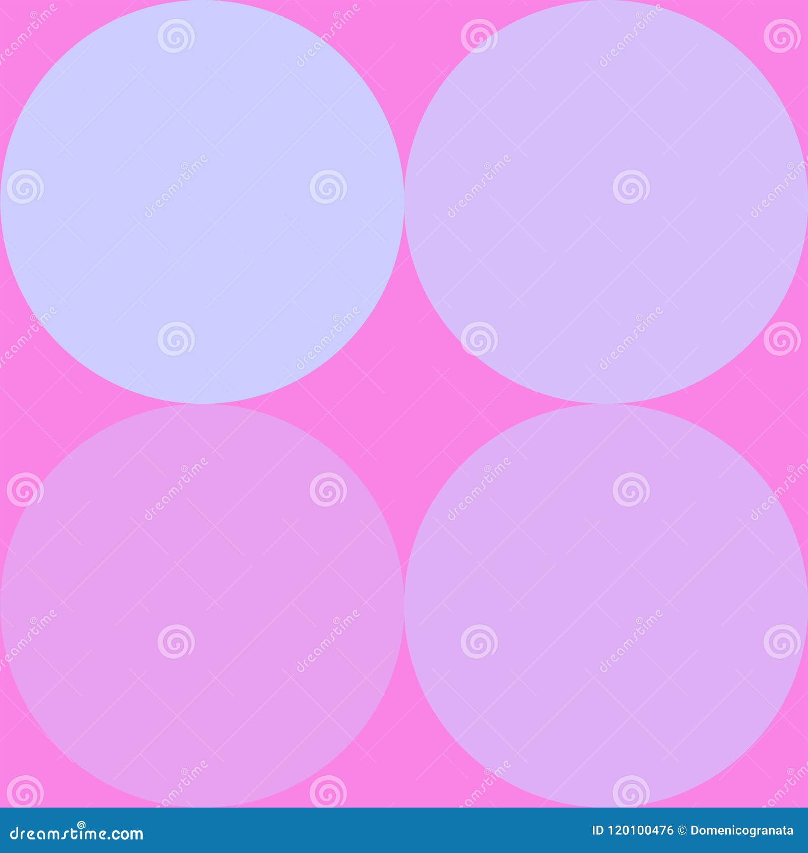 four circles on a pink background