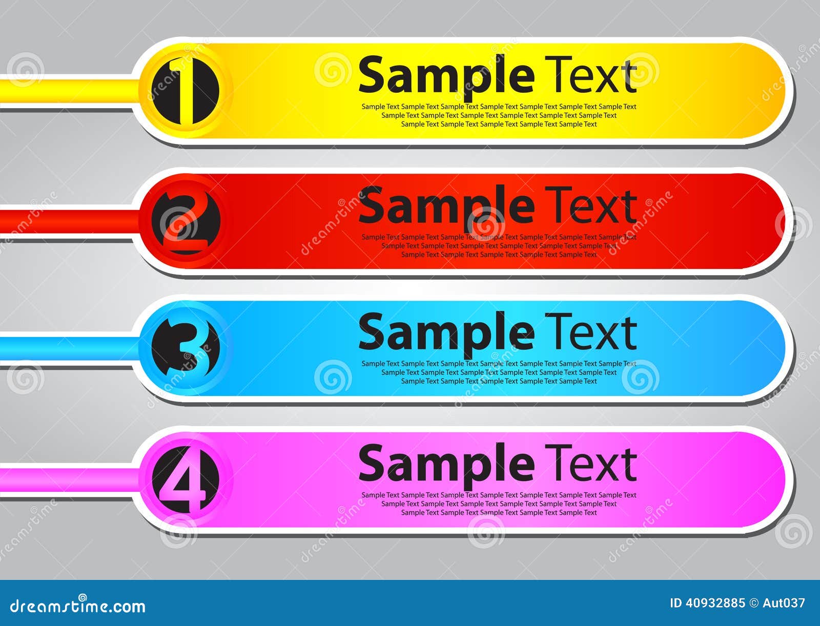 Four Color Text Box Templates Stock Vector Illustration Of Bubble Info 40932885