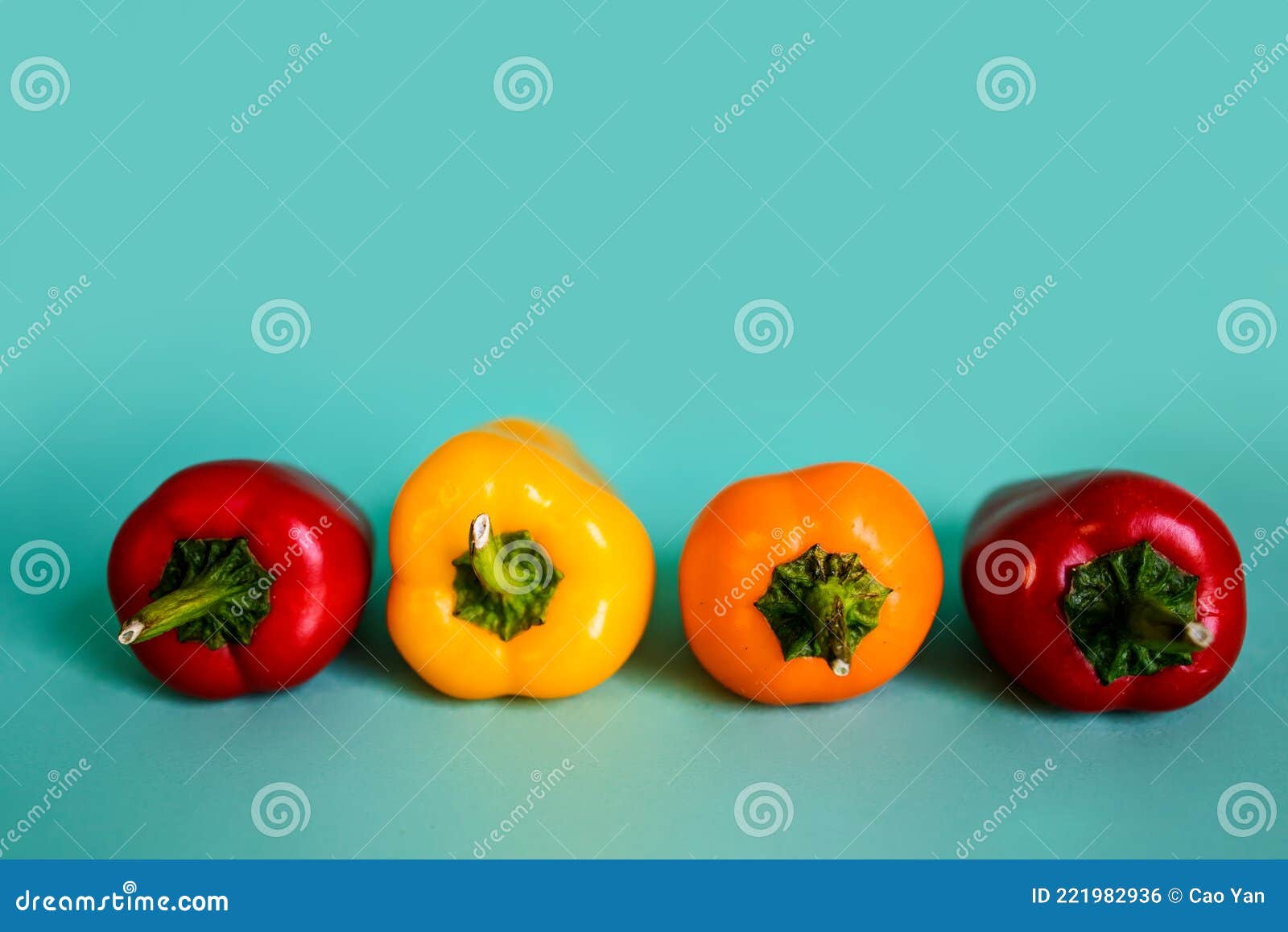 Colorful Sweet Pepper. Sweet Red Yellow and Orange Pepper Set of Three