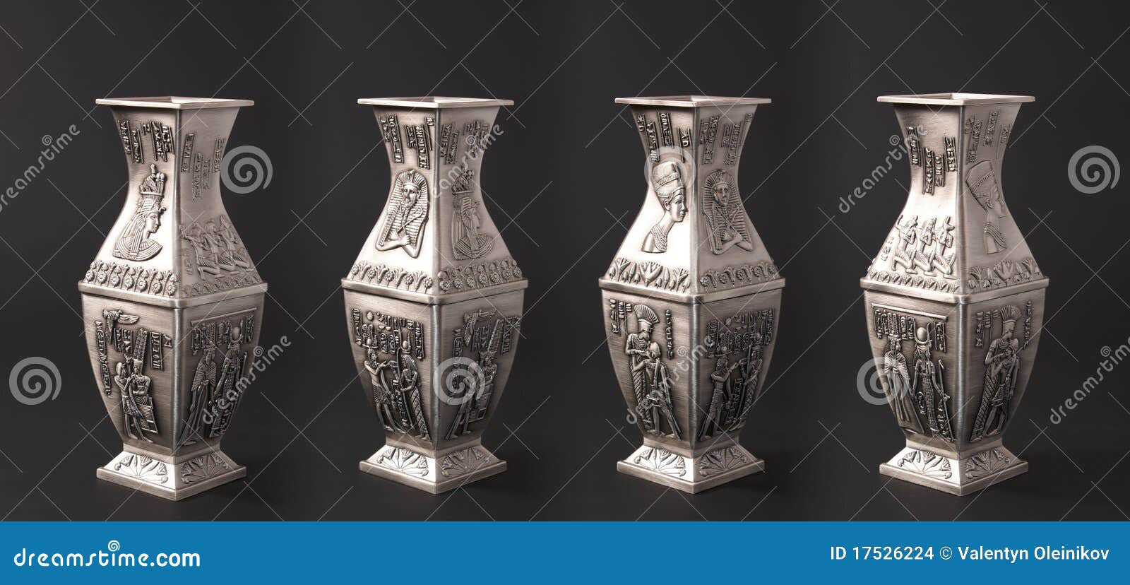 Four egyptian vases stock photo. Image of souvenir, black 17526224