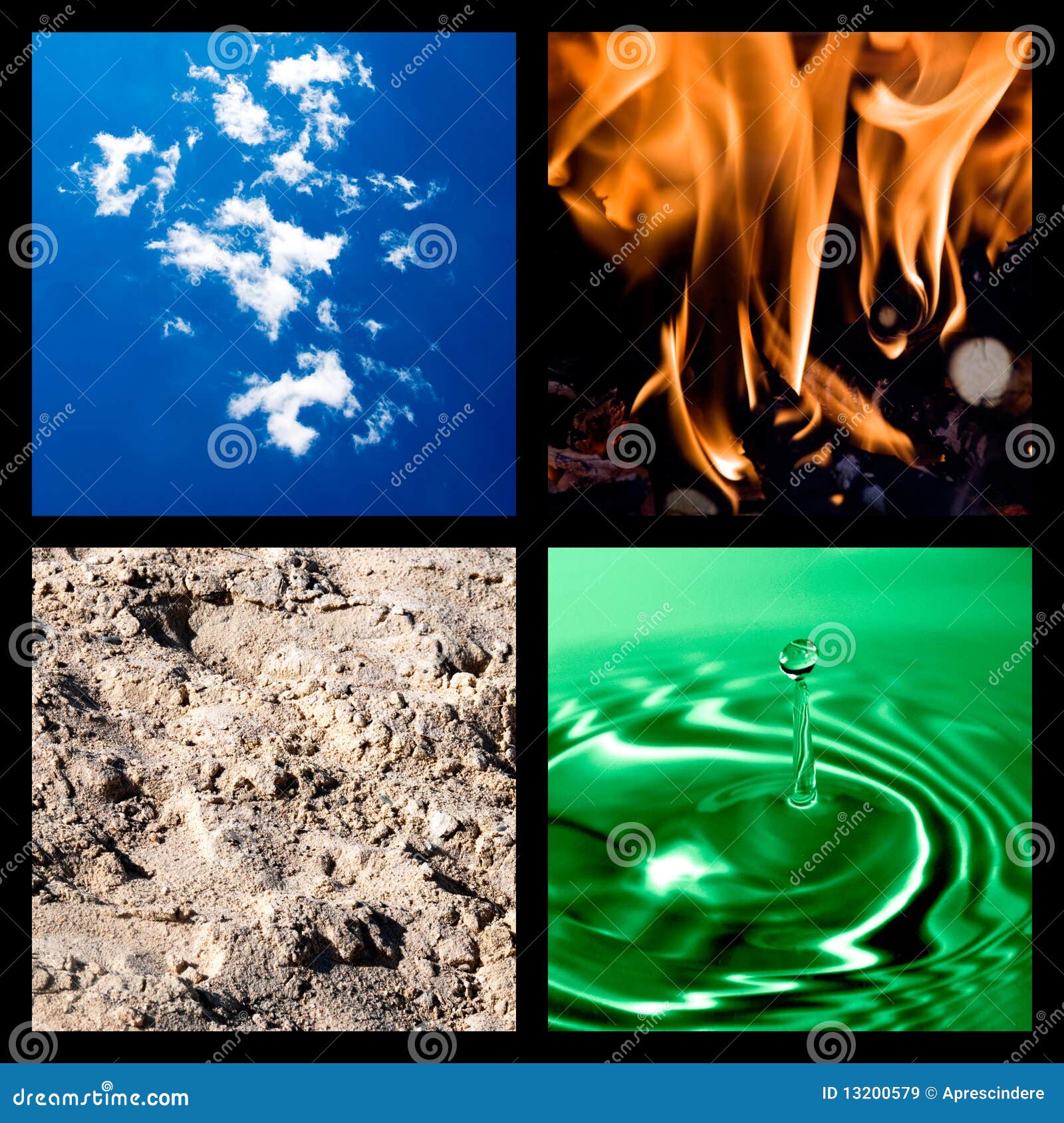 Four Elements In A Unsolved Puzzle Stock Photo | CartoonDealer.com #5427624
