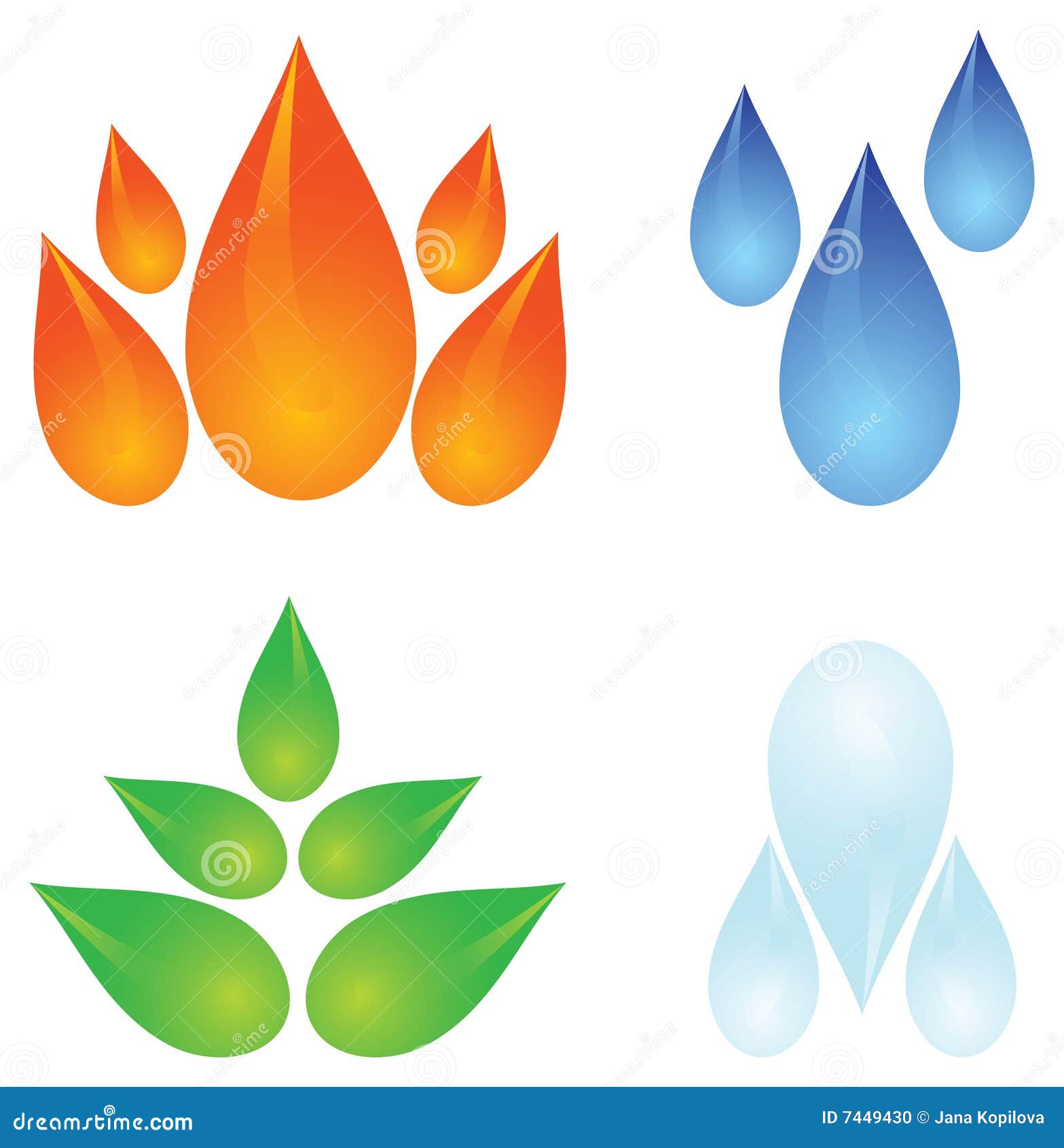 Four Elements Of Nature Stock Photo - Image: 7449430