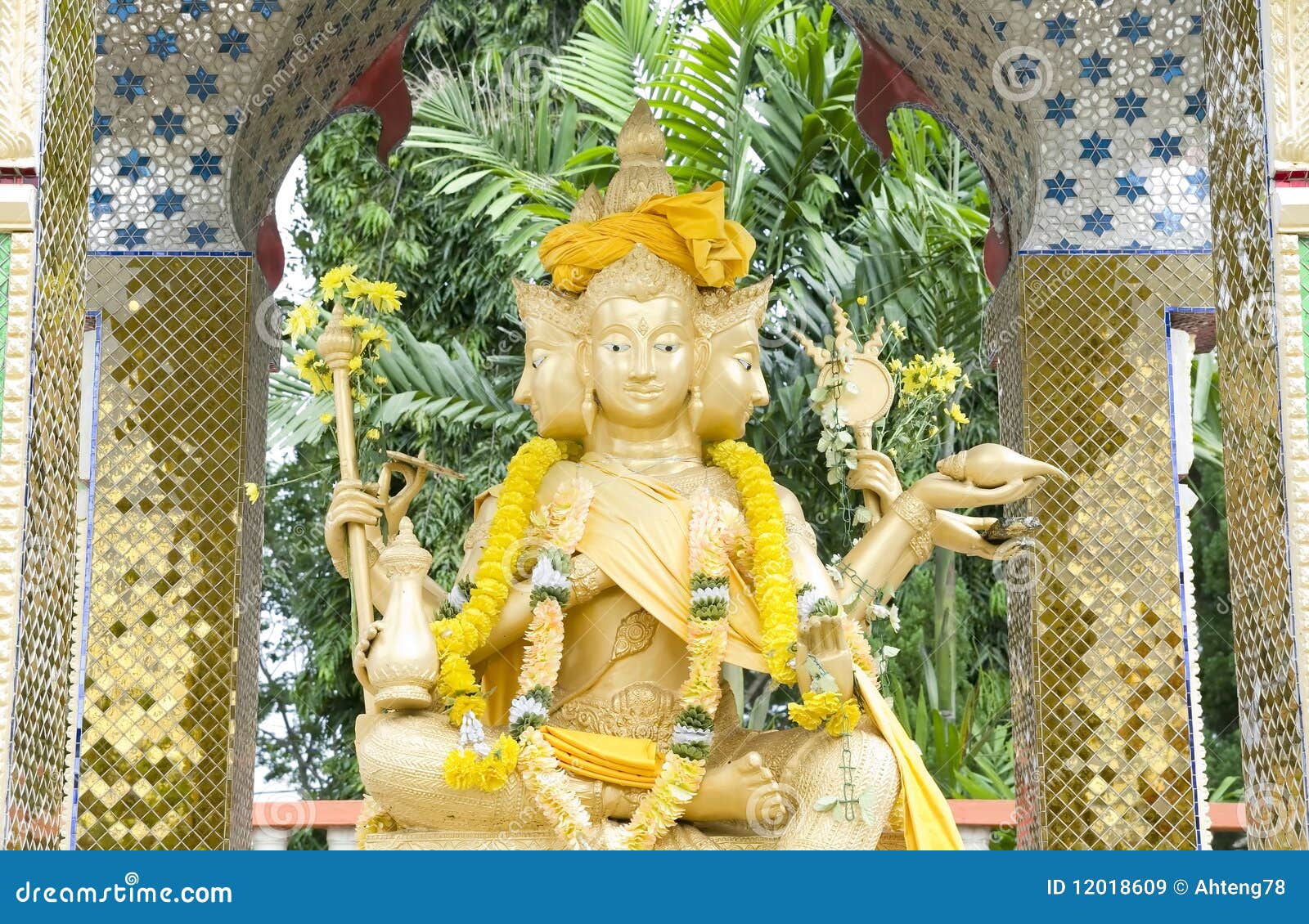 Four Face Buddha stock image. Image of penang, love, deity 12018609