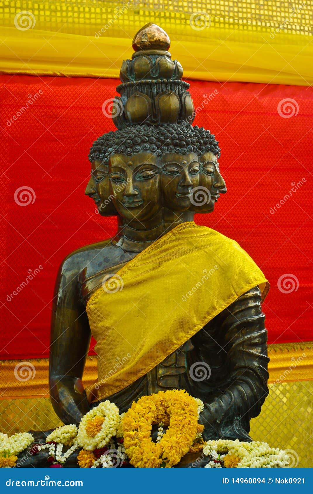 Four faces buddha stock photo. Image of pray, cloth, ancient 14960094