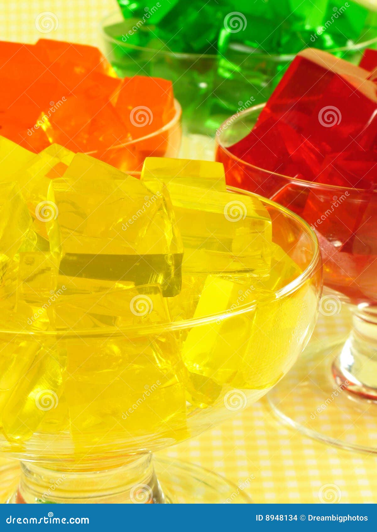 Four Gelatin Desserts stock photo. Image of color, snack 8948134