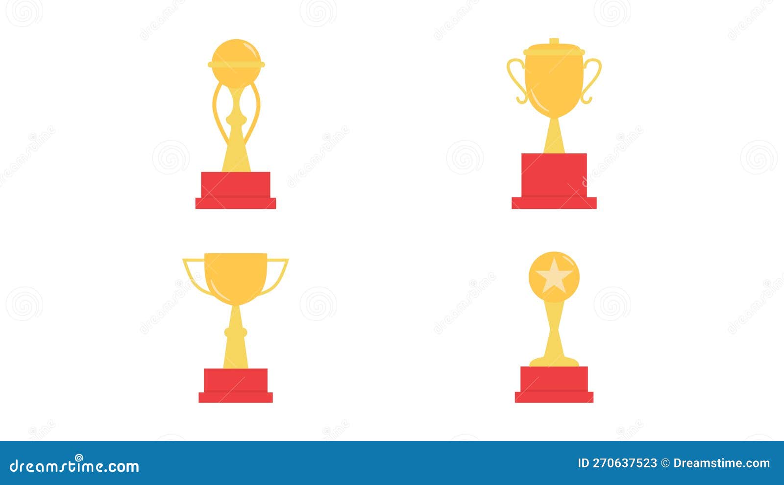 Trophy Cups Infographics Template. First Place Award. Sport Design