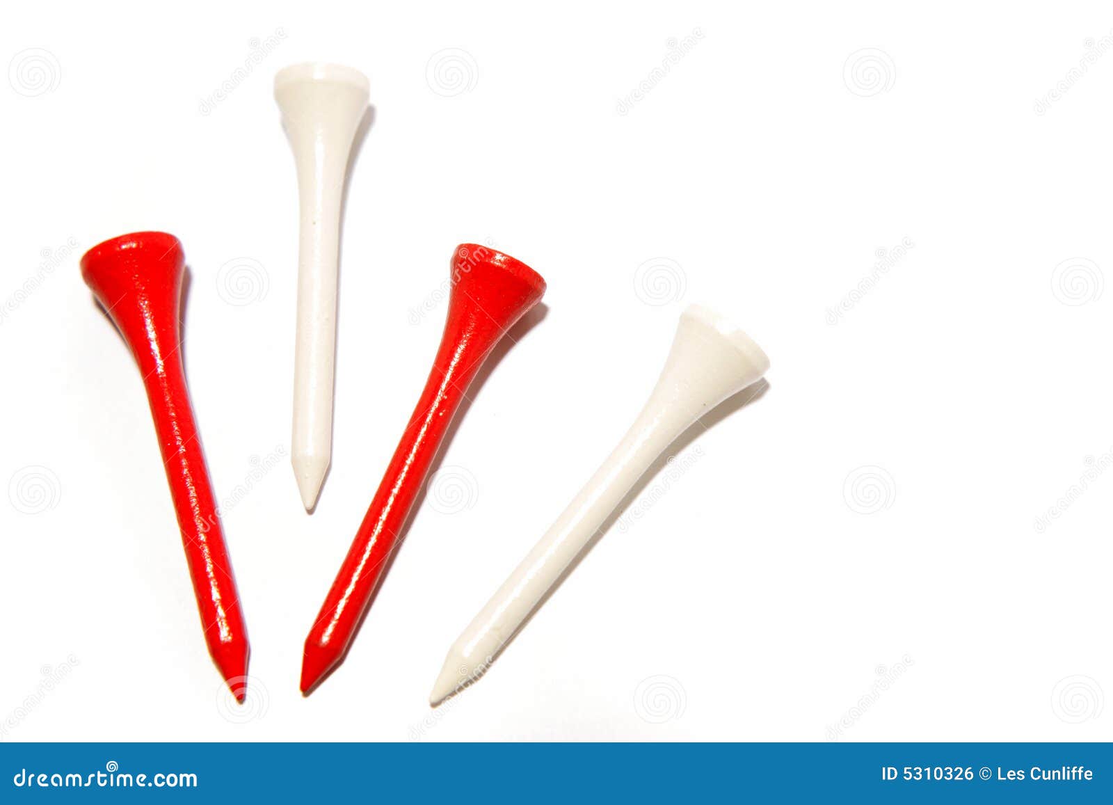 Four golf tees stock photo. Image of recreation, spike 5310326