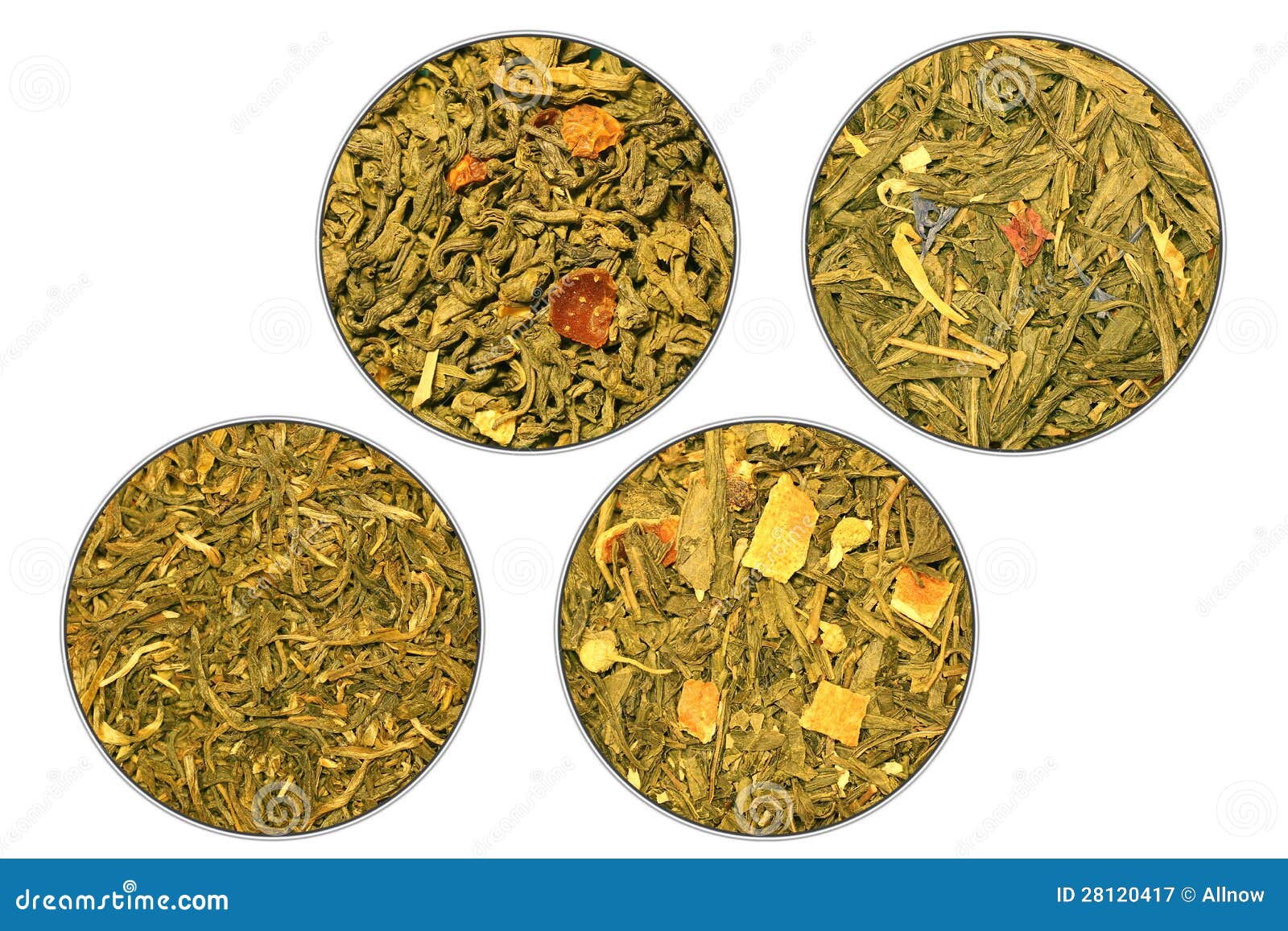 Four grades of green tea stock image. Image of clean 28120417
