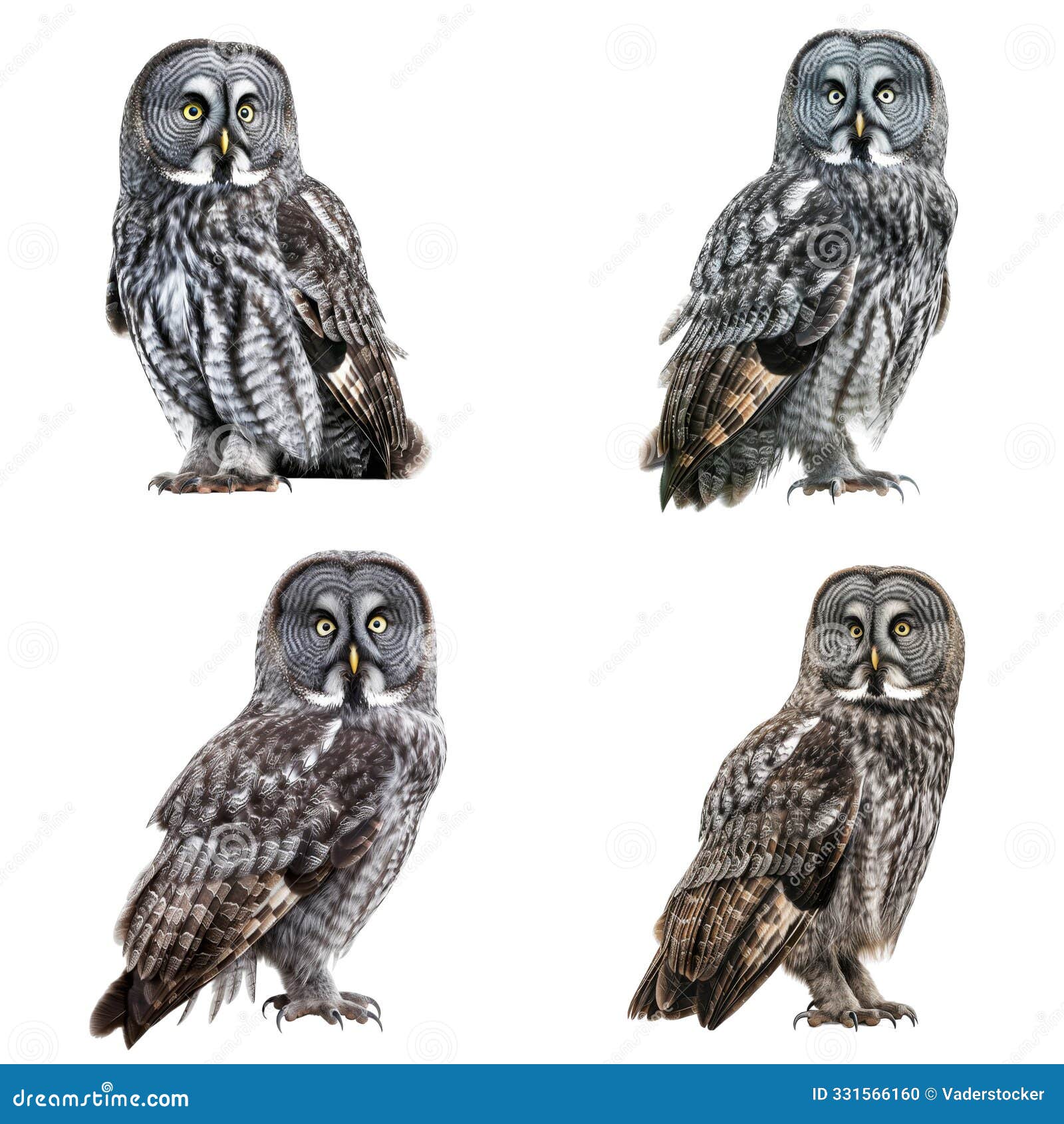 Great Grey Gray Owl Strix Nebulosa Aka Phantom Of The North