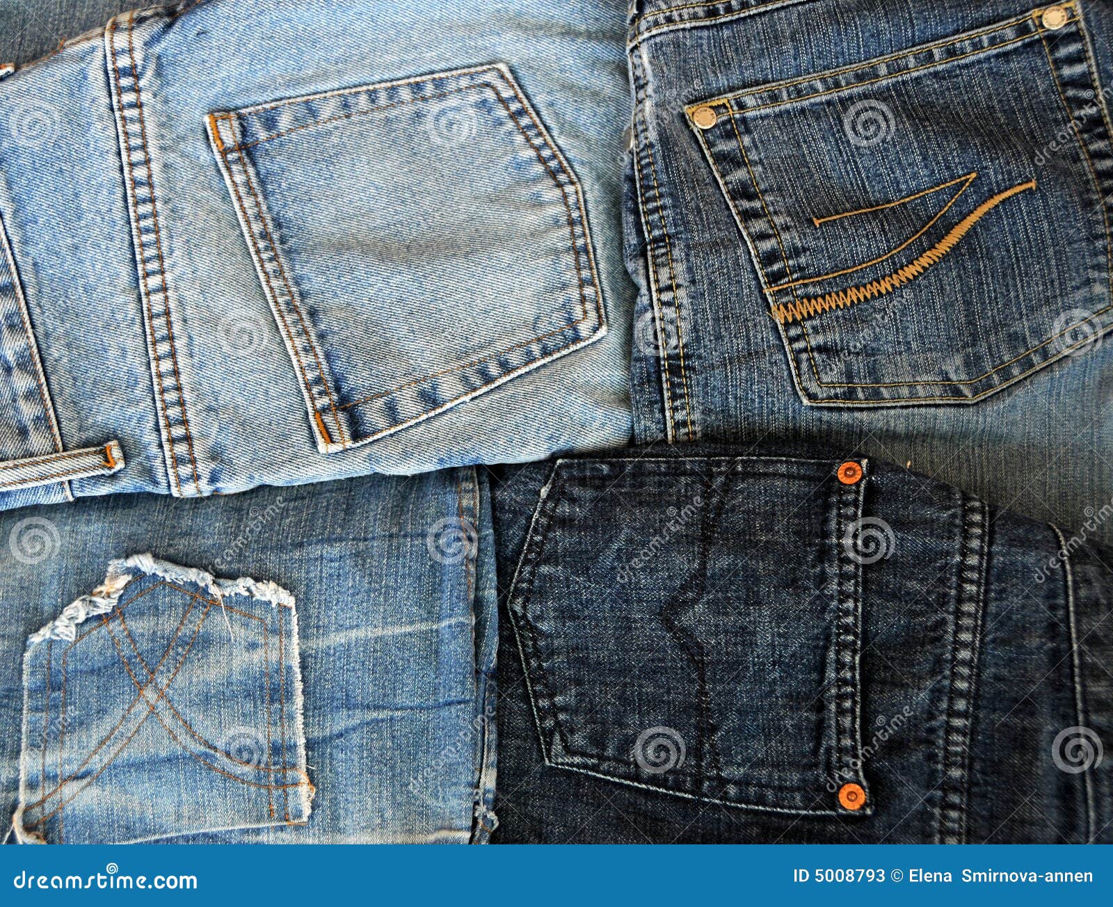 Four jeans pokets stock image. Image of stitch, casual - 5008793