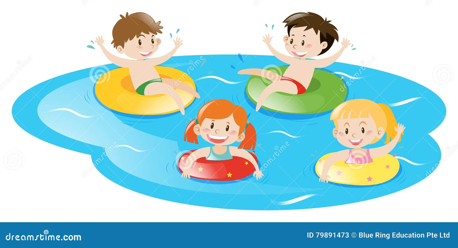 Swimming Clipart-kids enjoying playing inside swimming pool clipart