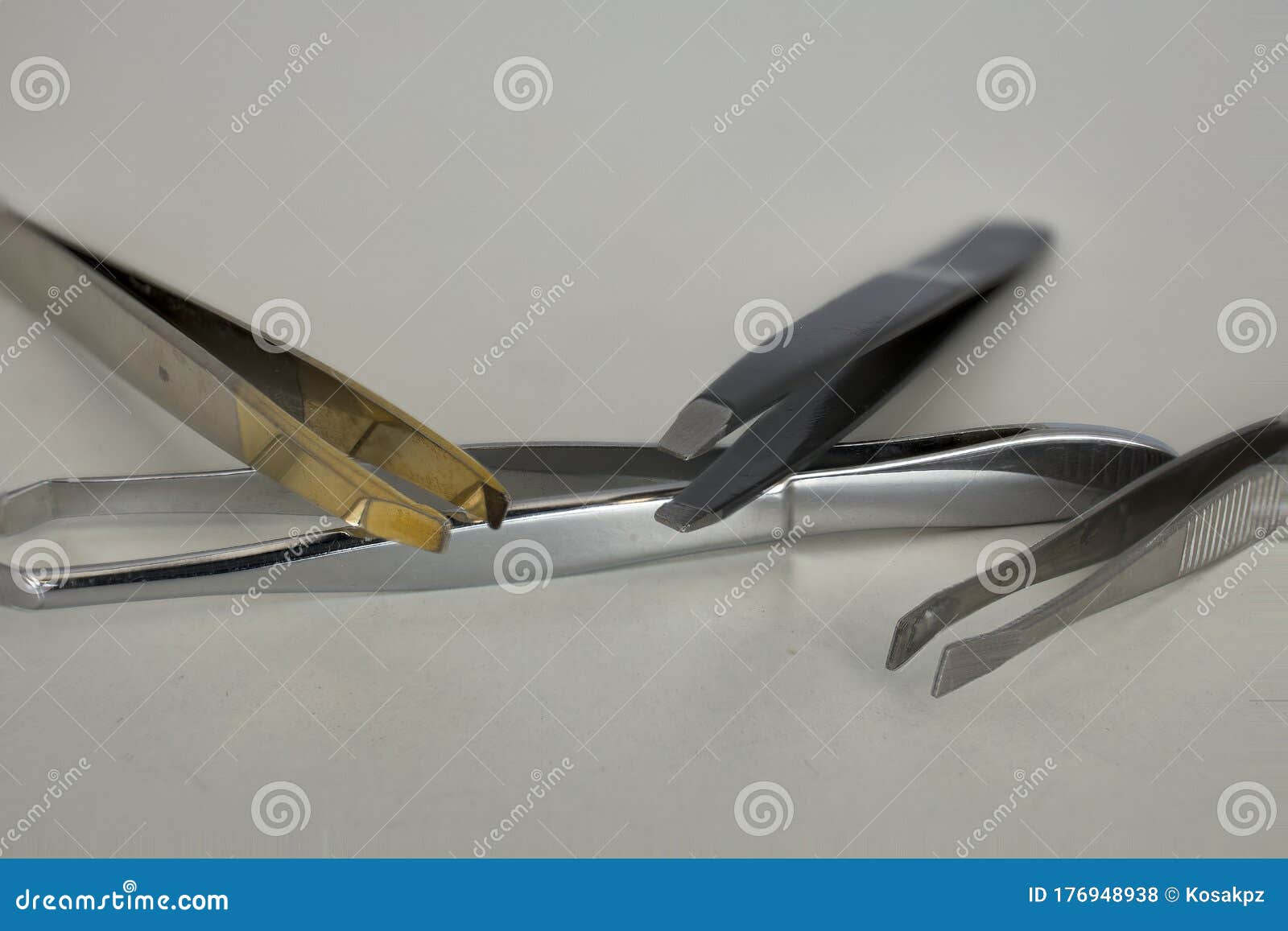 Various Metal Hair Removal Tweezers Stock Photo - Image of hygiene, tool:  176948938