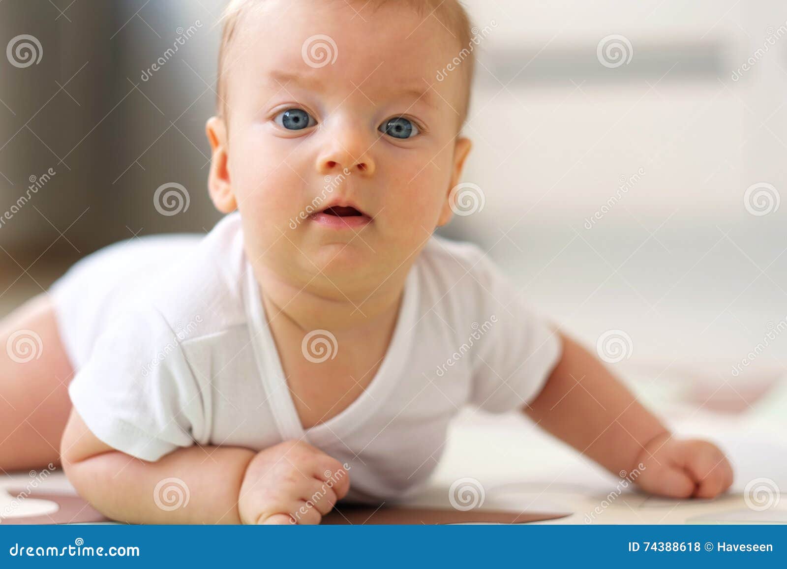 Four months old baby stock photo. Image of cheerful, healthy 74388618