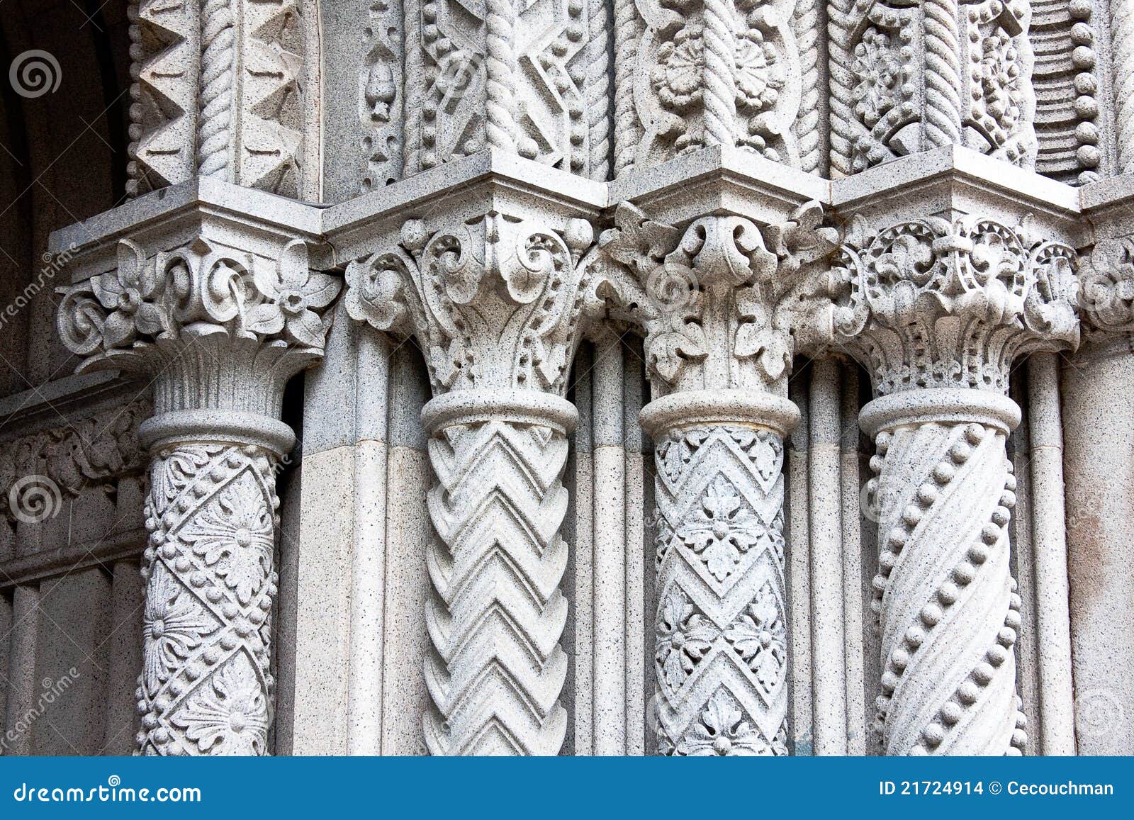 Four Ornate Columns stock photo Image of building 