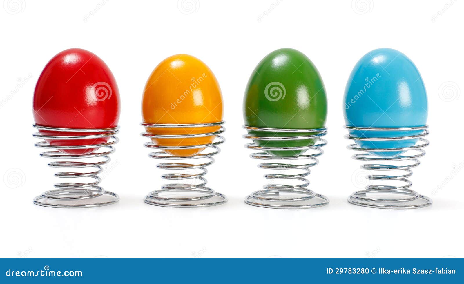 Painted Easter Eggs in Metal Cup Stock Photo Image of colors, painted