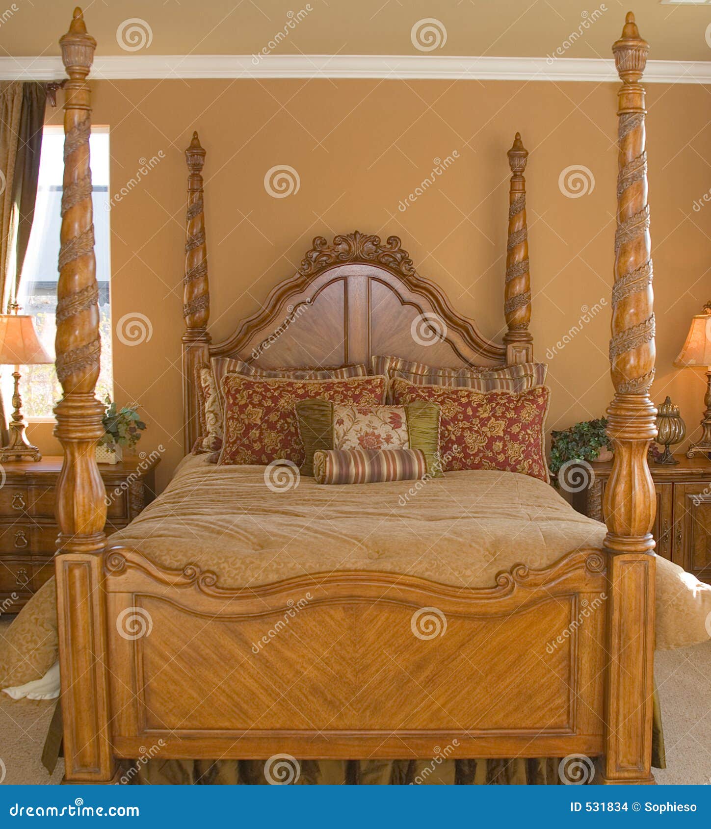 Four Poster Bed stock photo. Image of fashionable, design ...