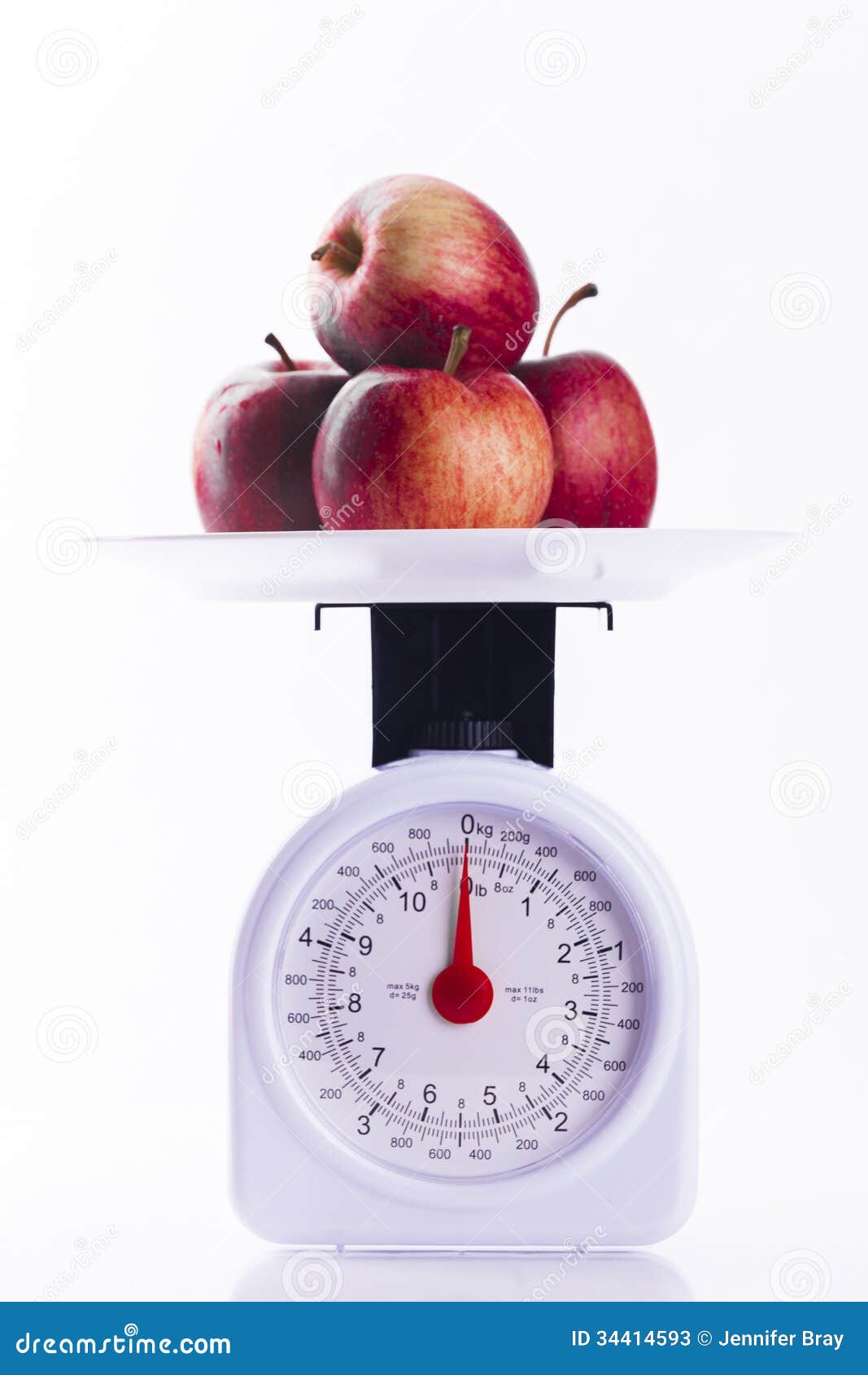 Four Red Apples on Weighing Scales Stock Image - Image of fruit, health:  34414593