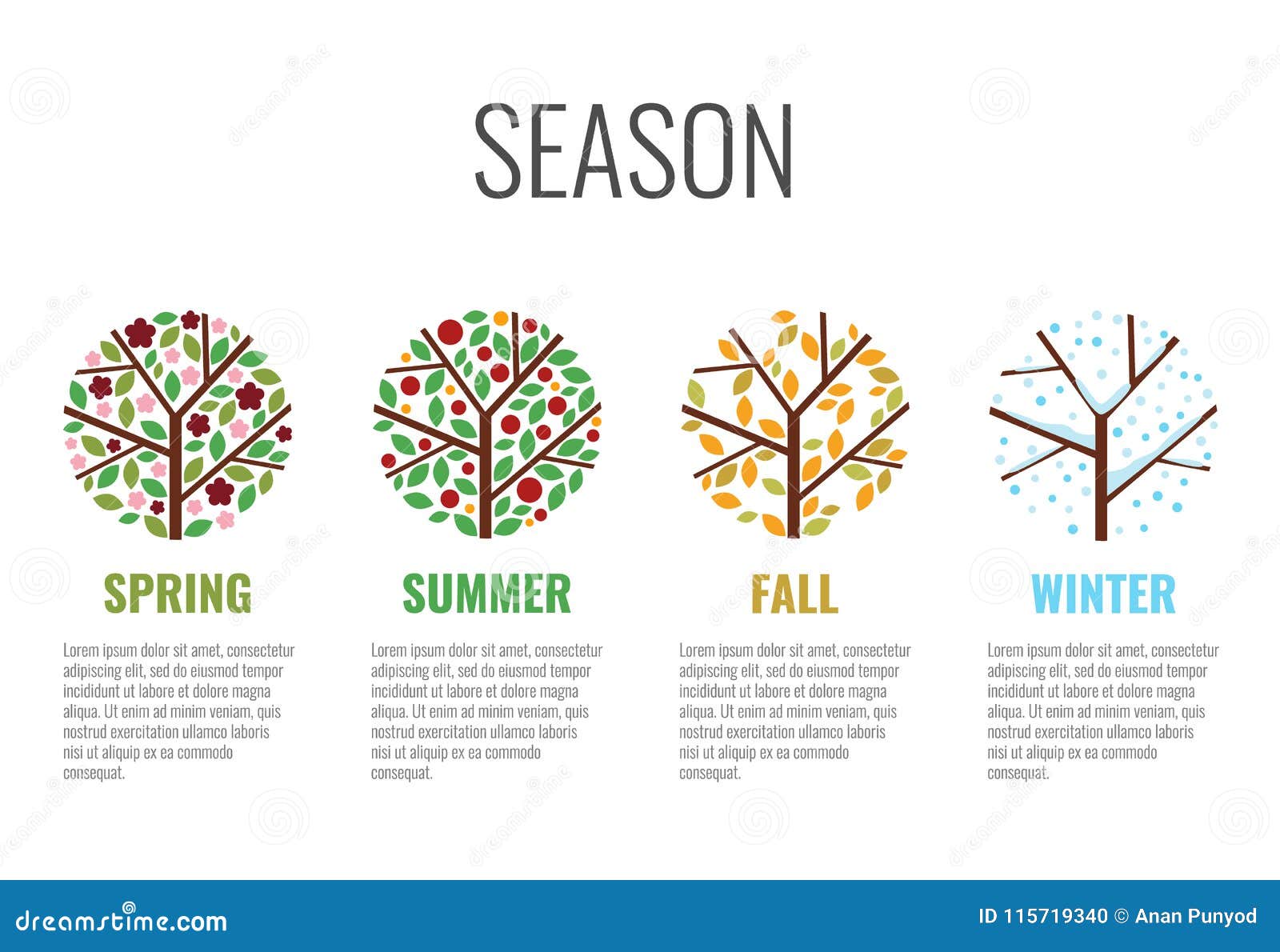 Seasons Diagram Summer - Data Diagram Medis