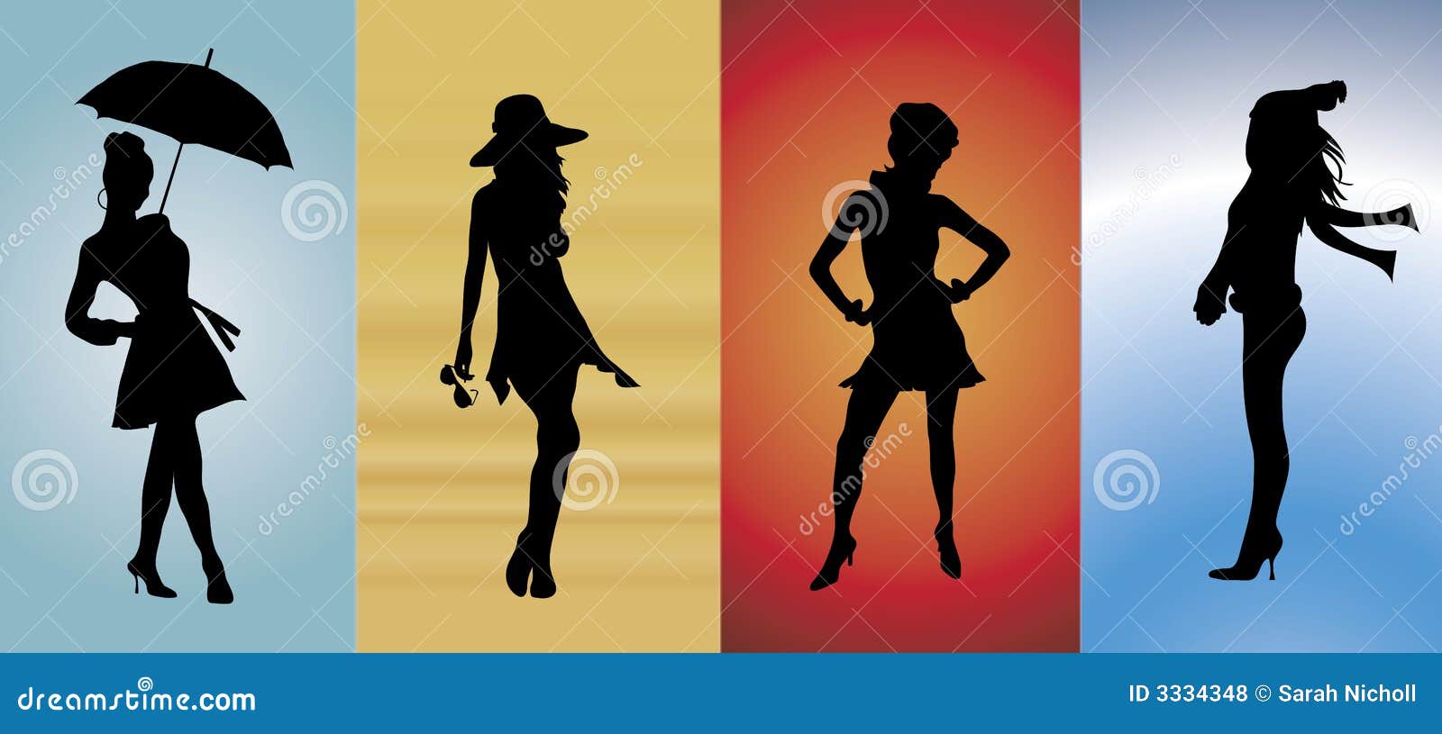 Four Seasons Fashion stock illustration. Illustration of four 3334348