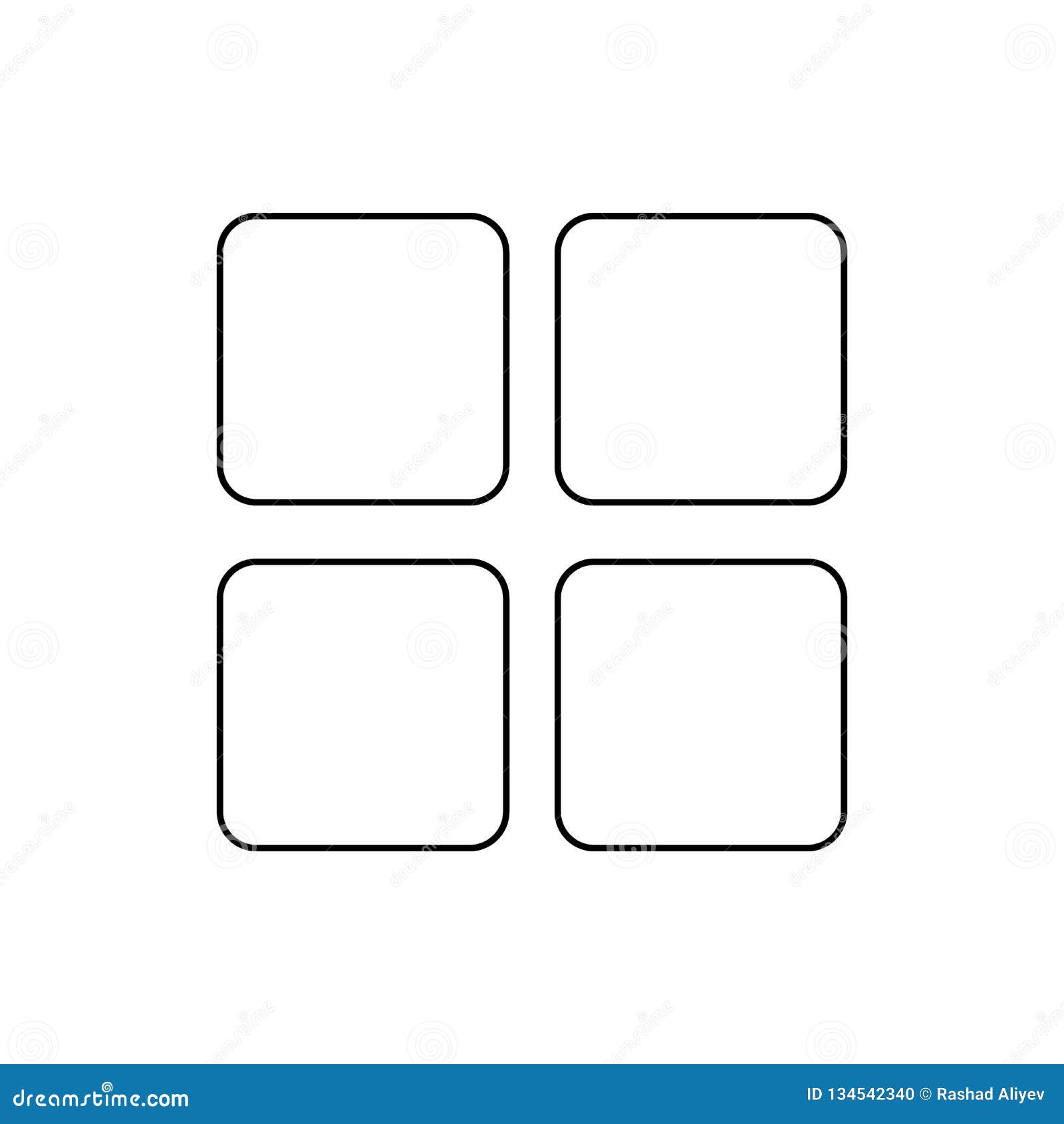 Four Squares Icon. Element of Web for Mobile Concept and Web Apps