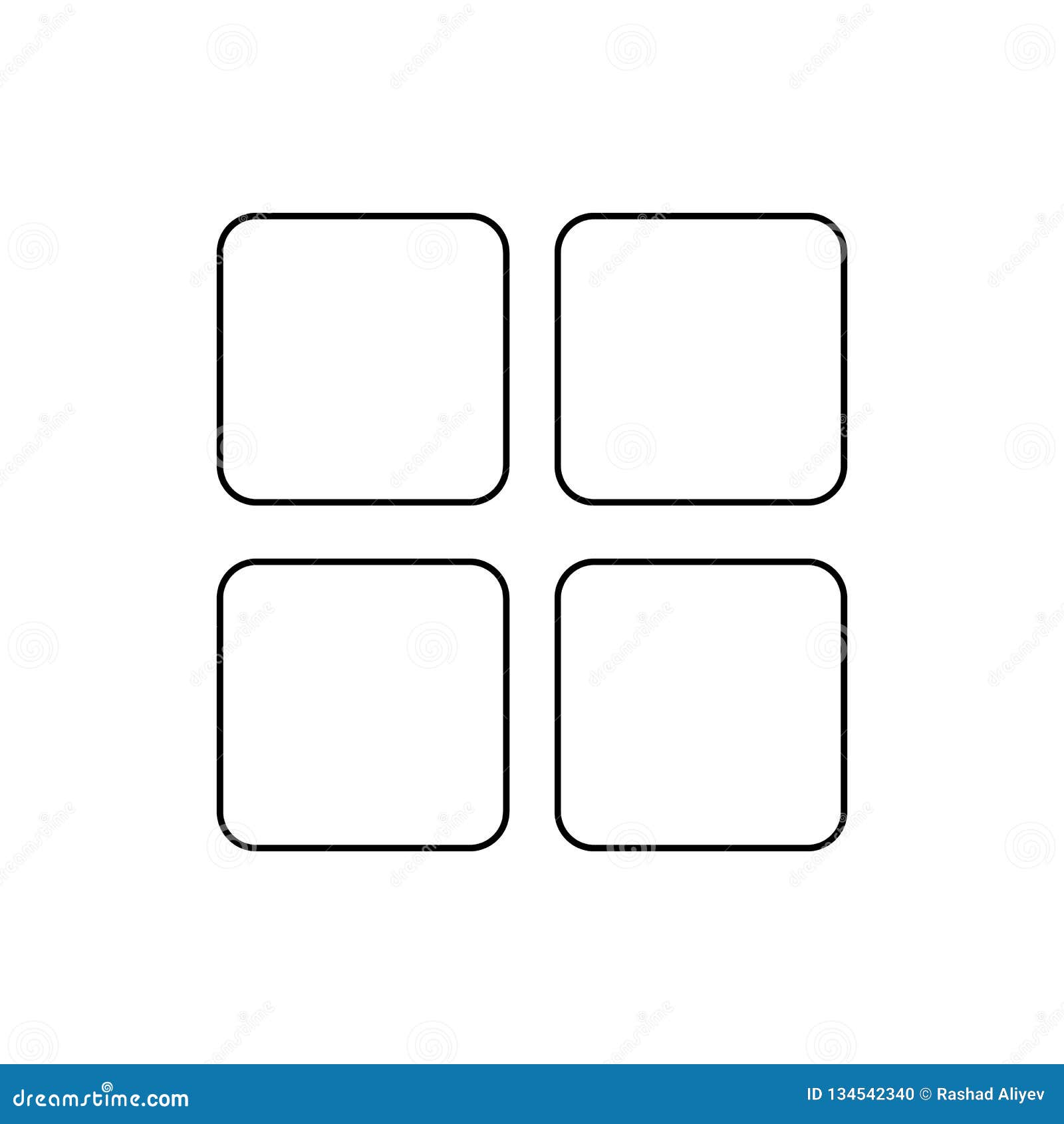 Four squares button of view options icon