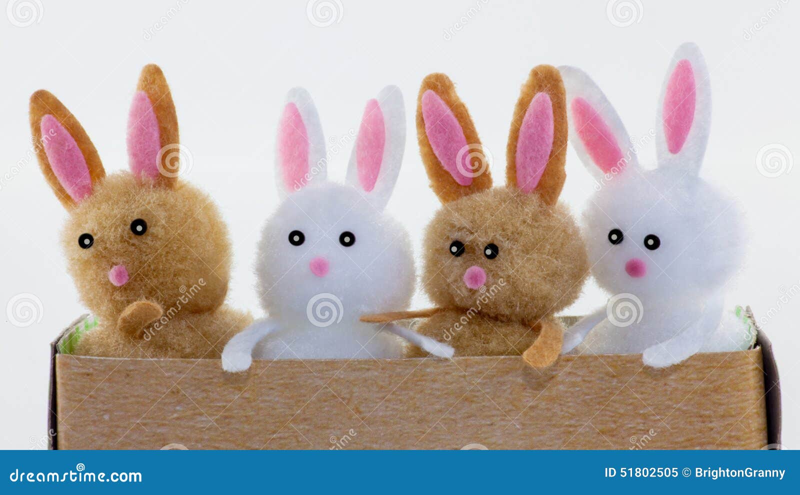 Four toy bunnies stock image. Image of four, holiday 51802505