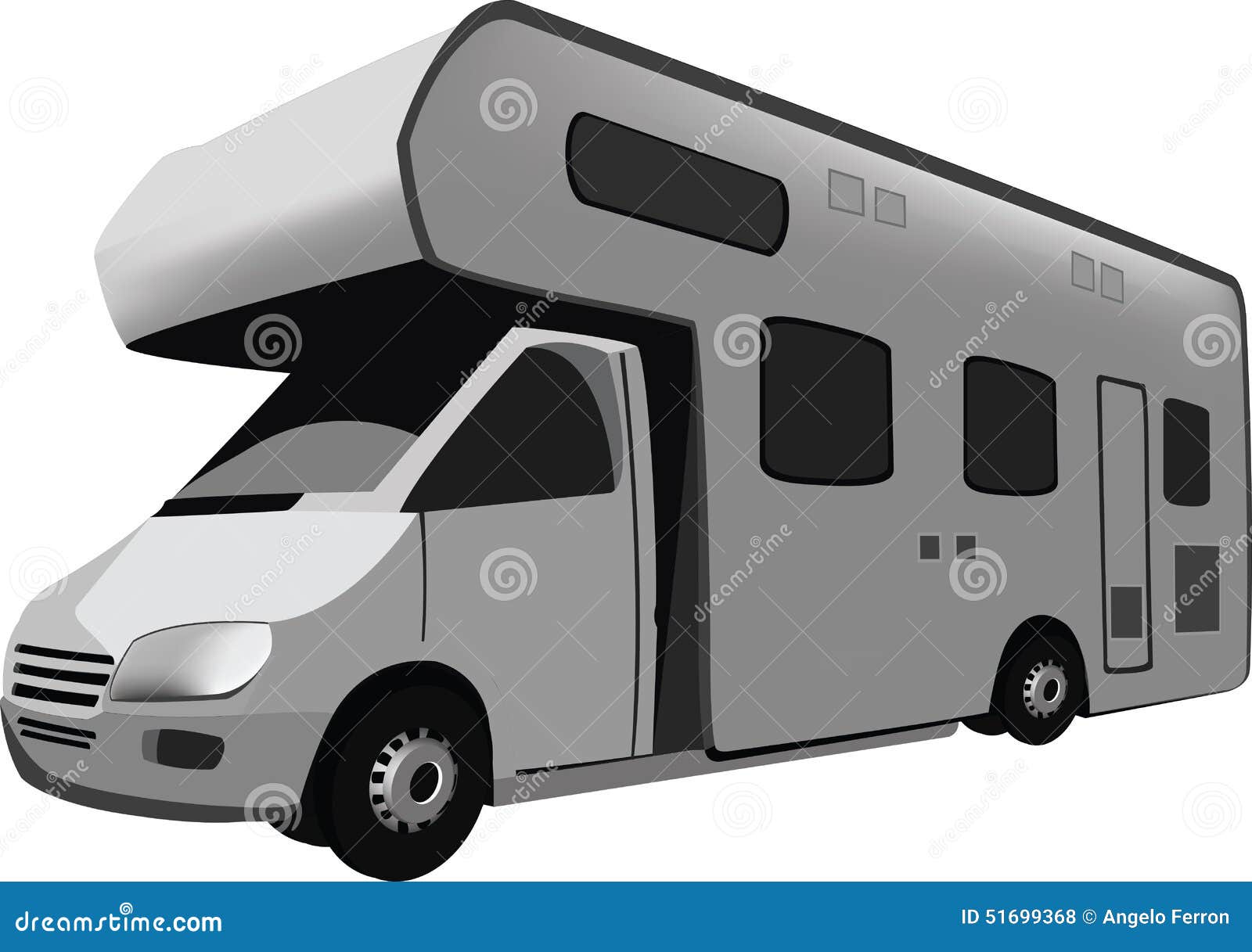 Four-wheel vehicle camper stock vector. Illustration of love - 51699368