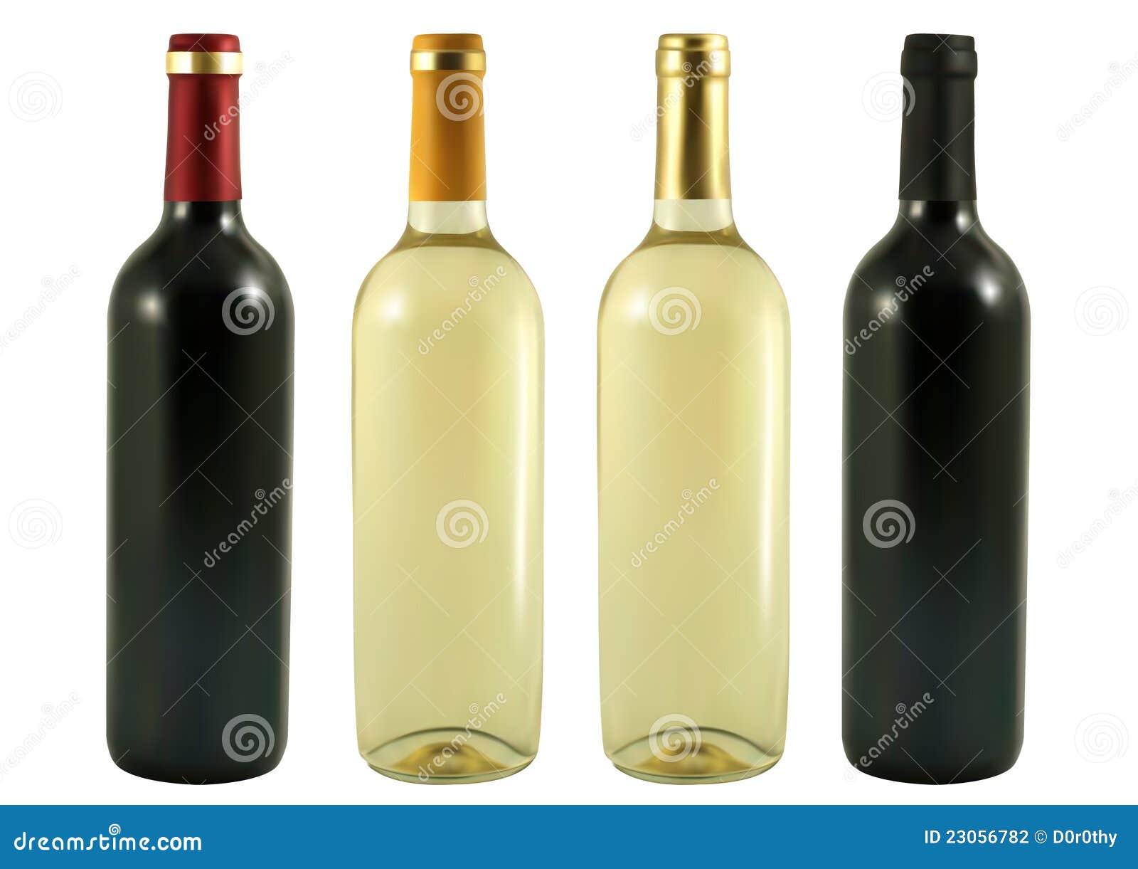 four wine bottles