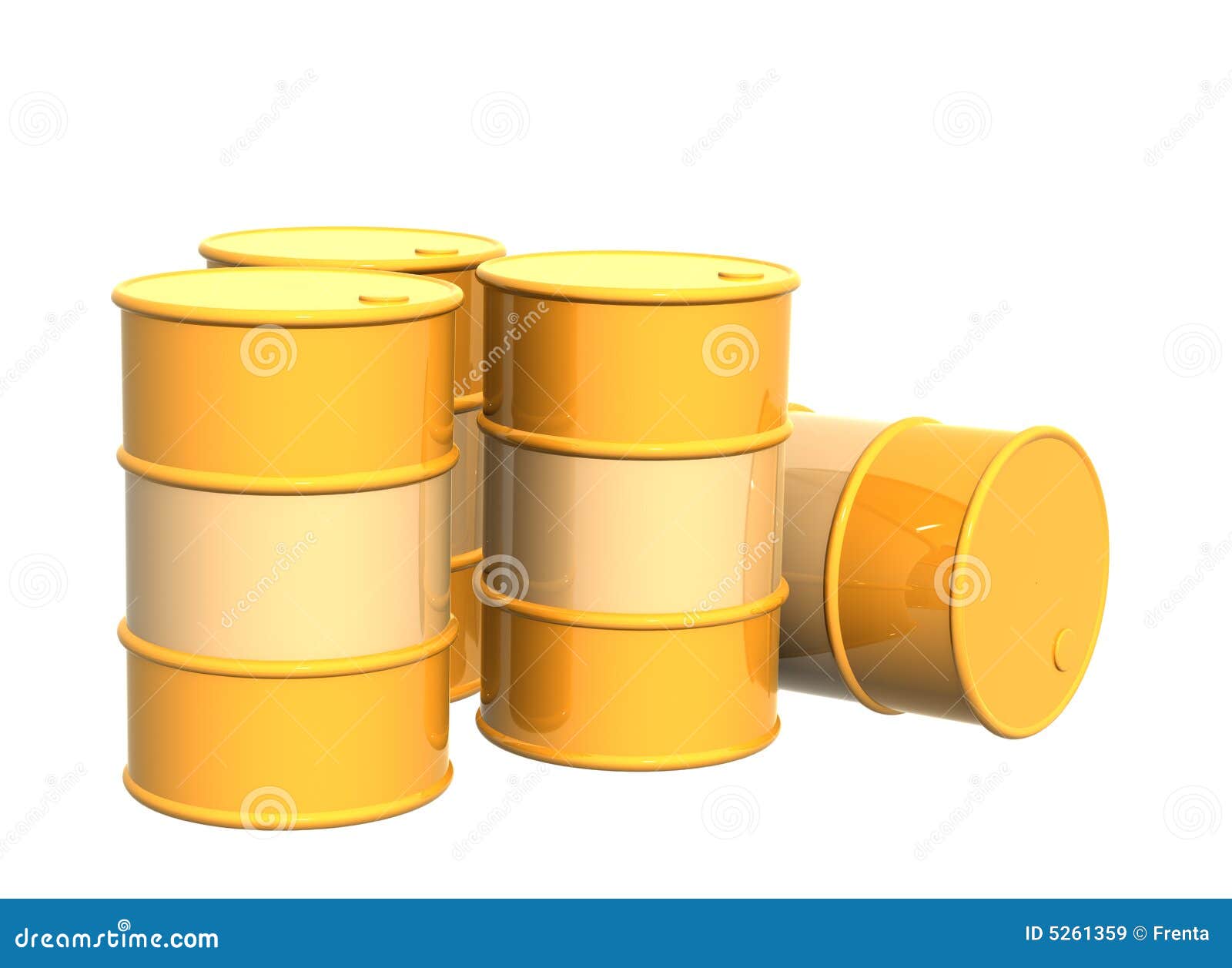 Four Yellow Tanks of Yellow Color Stock Illustration Illustration of