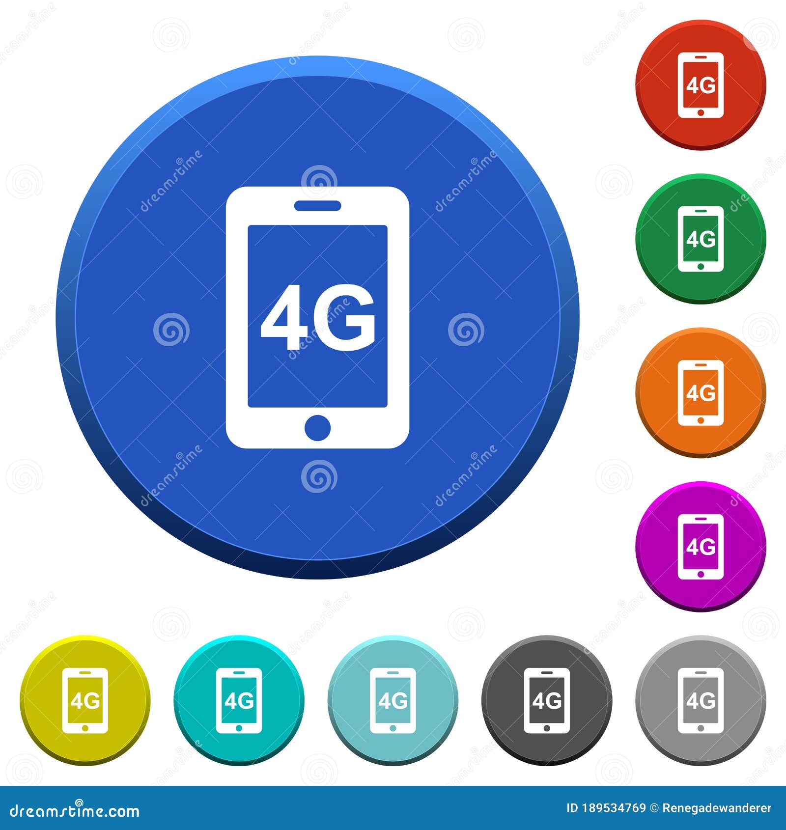 fourth generation mobile network beveled buttons