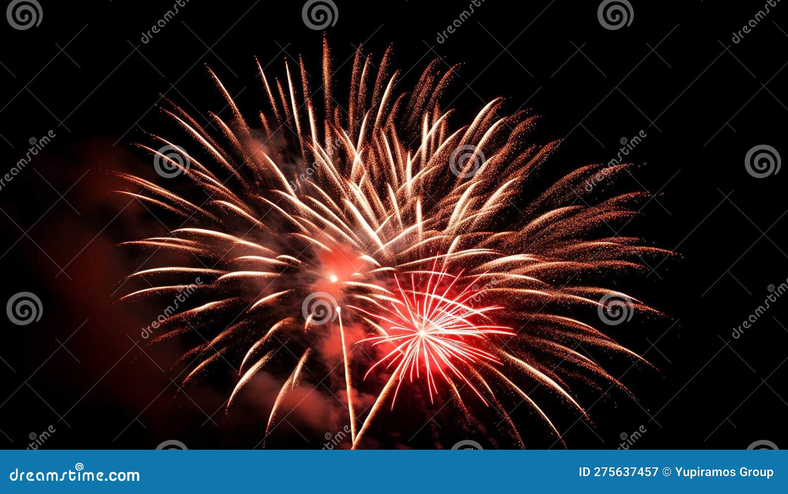 Fourth of July Celebration Exploding Vibrant Fireworks Generated by AI ...