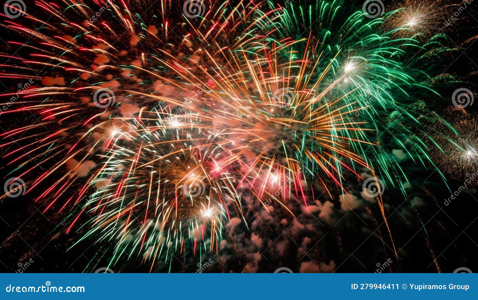 Fourth of July Celebration Vibrant Colors, Exploding Fireworks ...