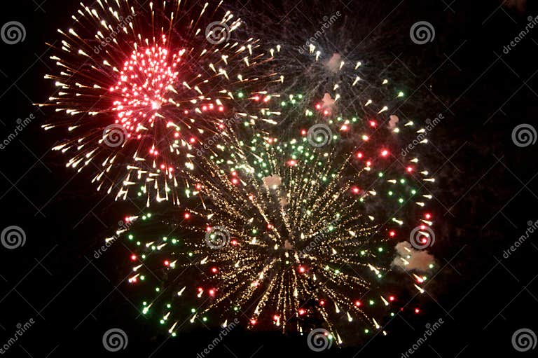 Fourth of July Fireworks on Cape Cod Stock Photo Image of harwich