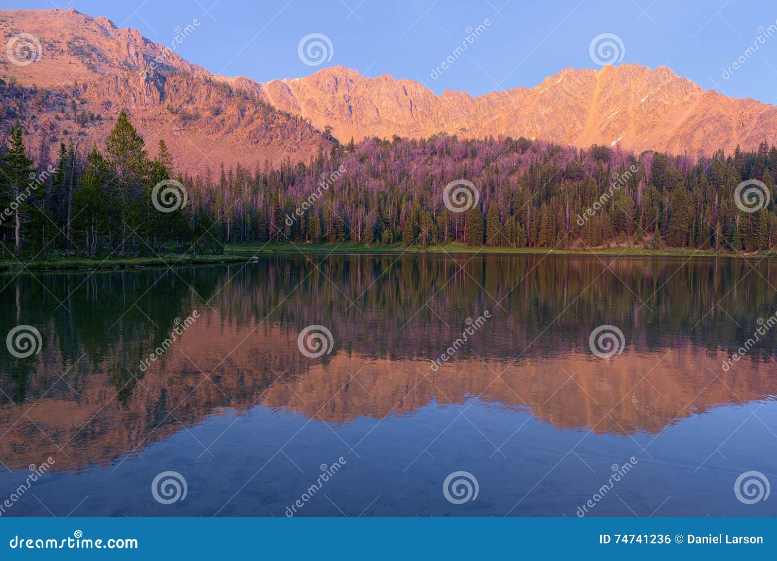 Fourth of July Lake stock photo. Image of mountains, water 74741236