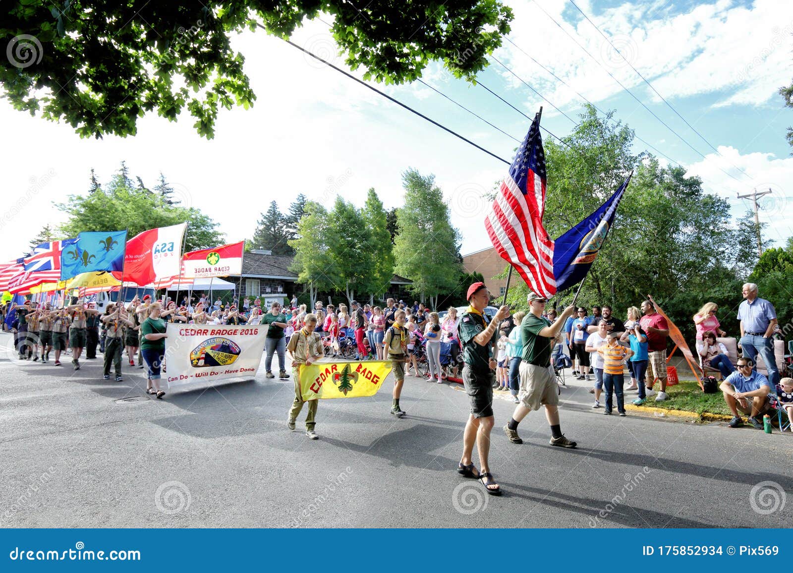 Fourth of July Parade in Idaho Falls, Idaho. Editorial Stock Image