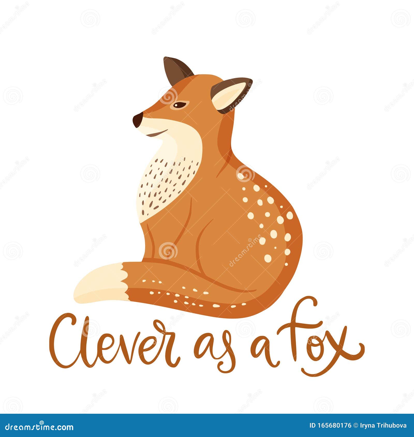 Fox Animal Cute Vector Illustration. Stock Vector - Illustration of orange,  nature: 165680176