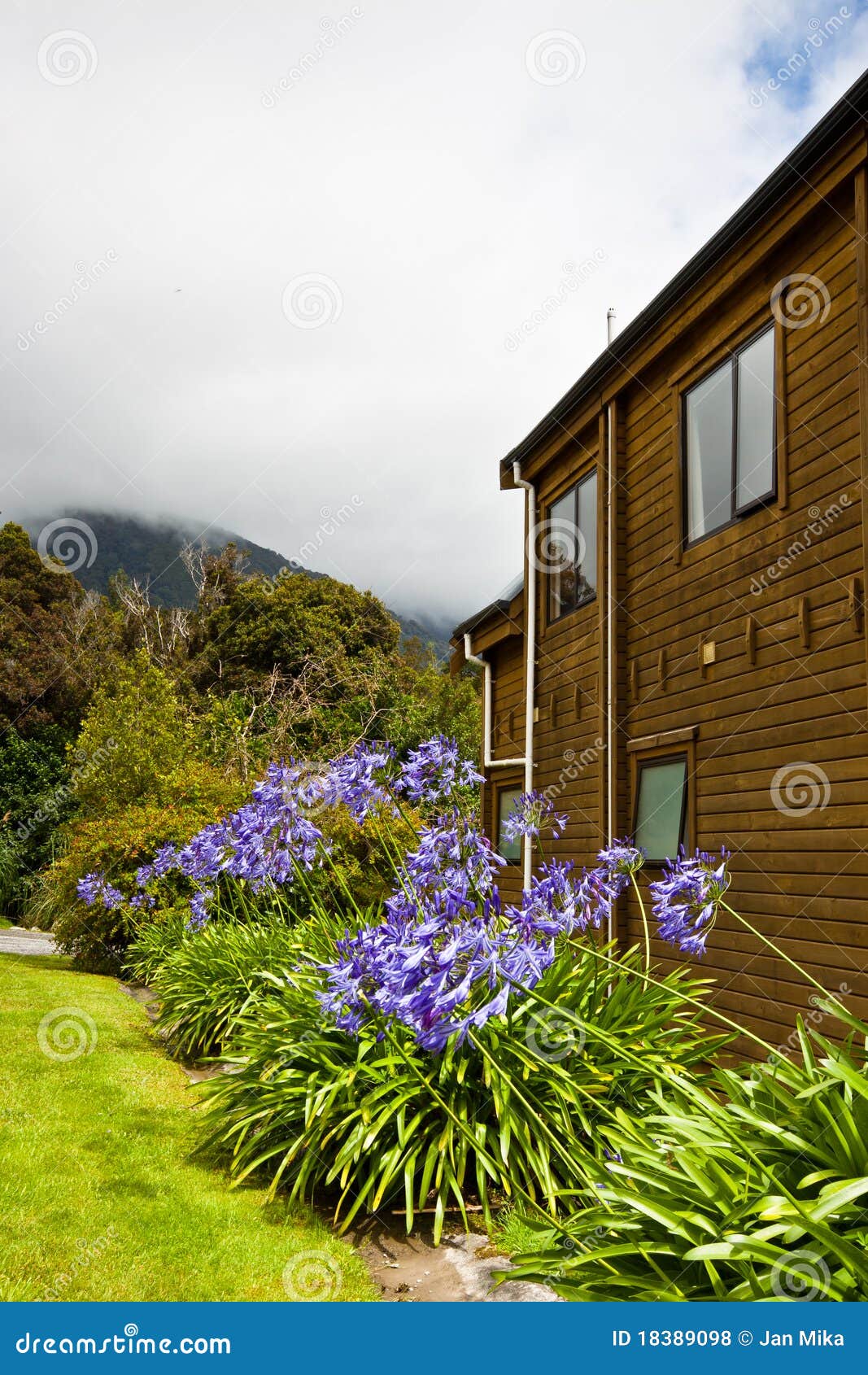 Fox Glacier Lodge New Zealand Stock Photo Image of cottage, glacier