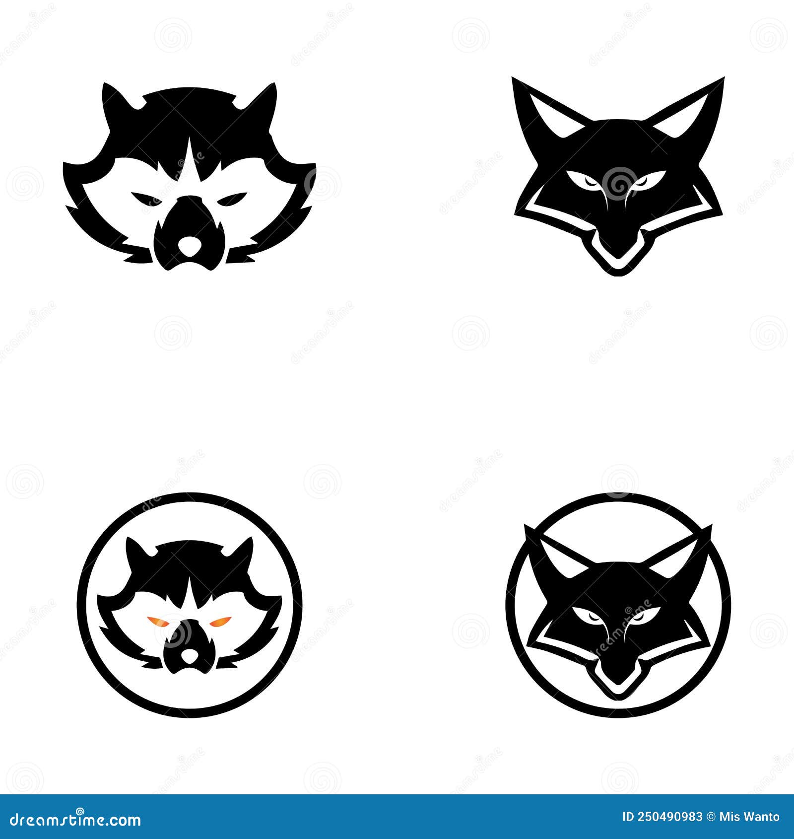 Fox Head Vector Illustration Icon Stock Illustration - Illustration of ...