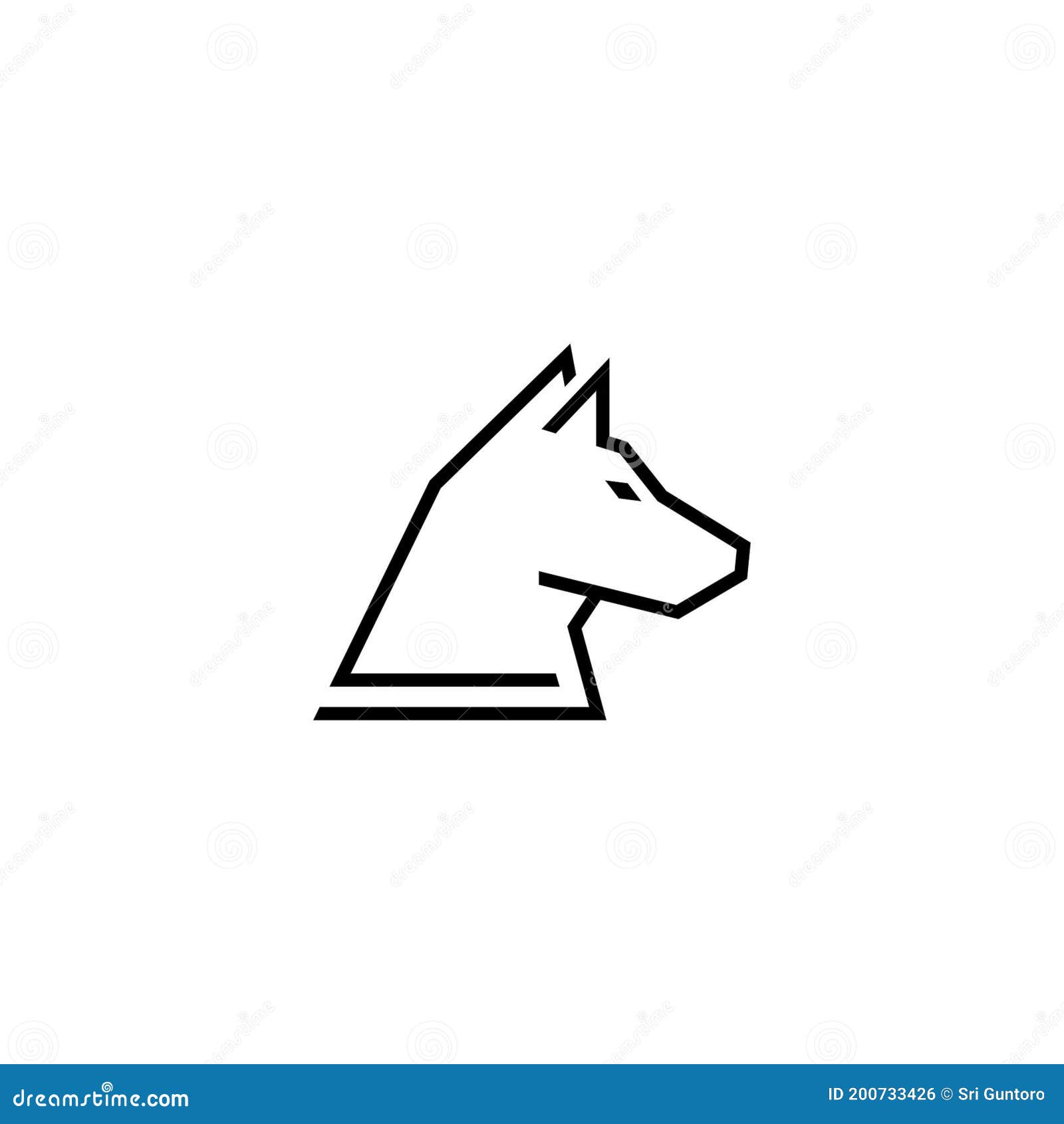 fox head or wolf head   logo