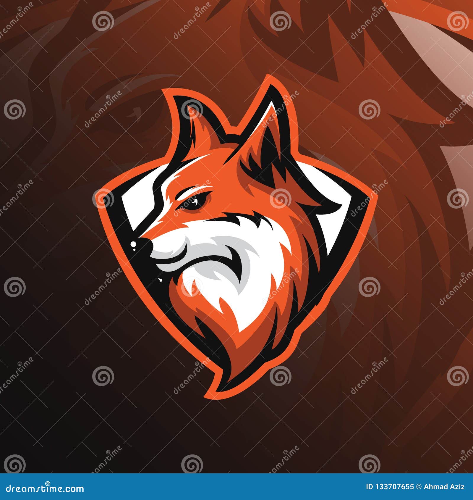 Red fox logo design Royalty Free Vector Image  VectorStock