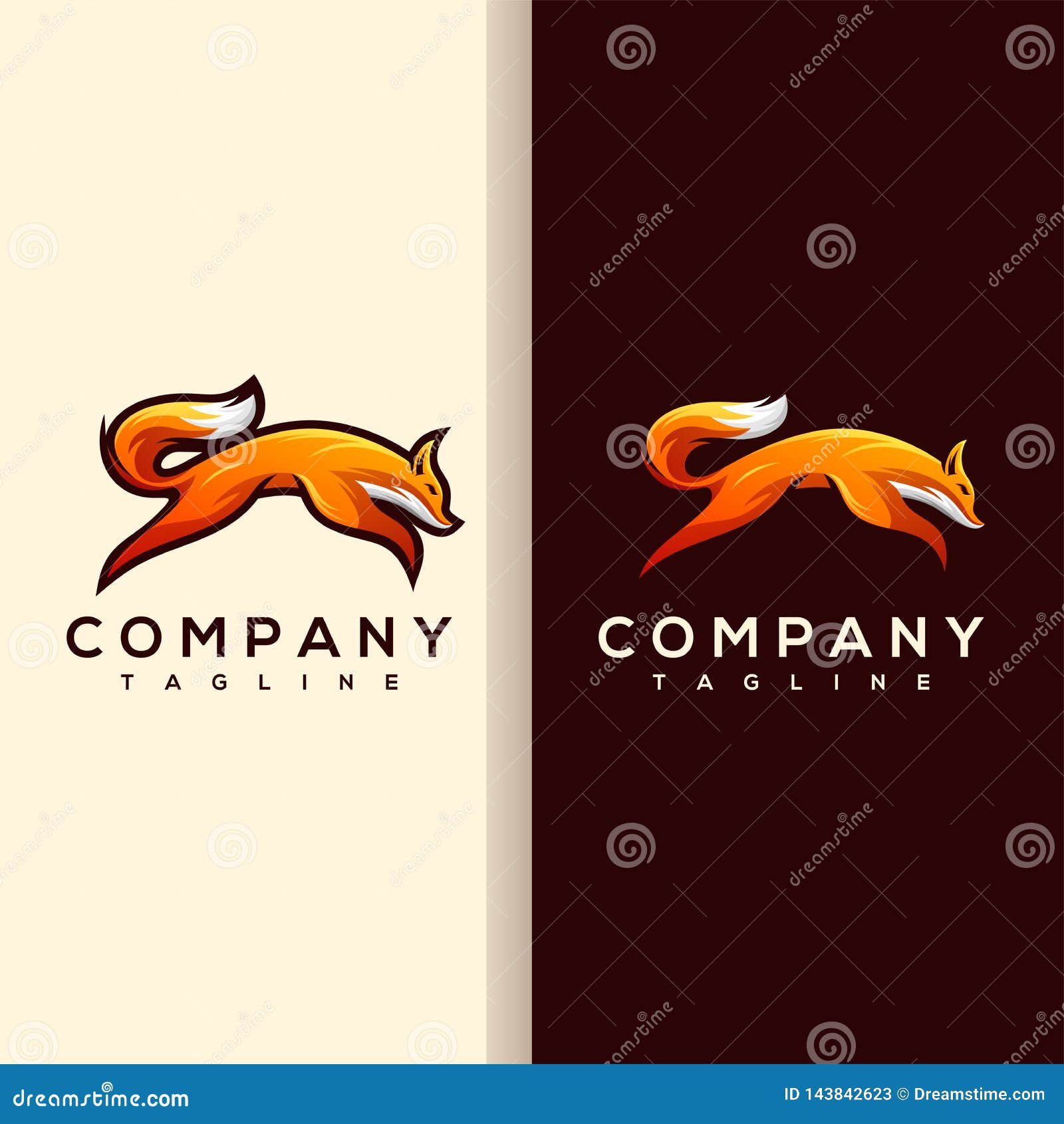 Fox logo vector stock vector. Illustration of design 143842623