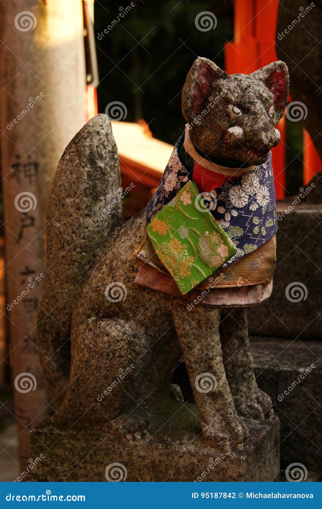 Fox Messenger in Inari, Kyoto, Japan Stock Photo - Image of inari ...