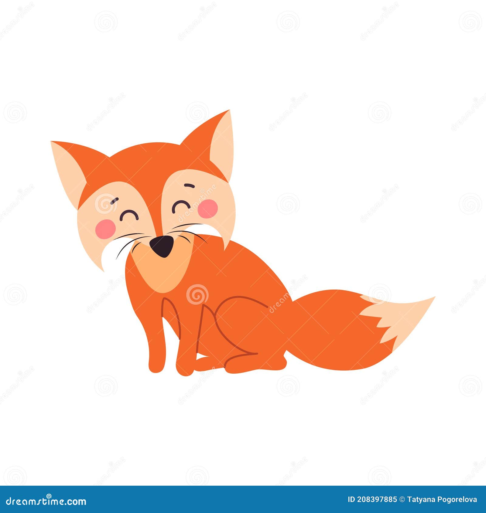 A Fox. Orange Fox. Fox Can Use a Logo or Badge Stock Vector ...