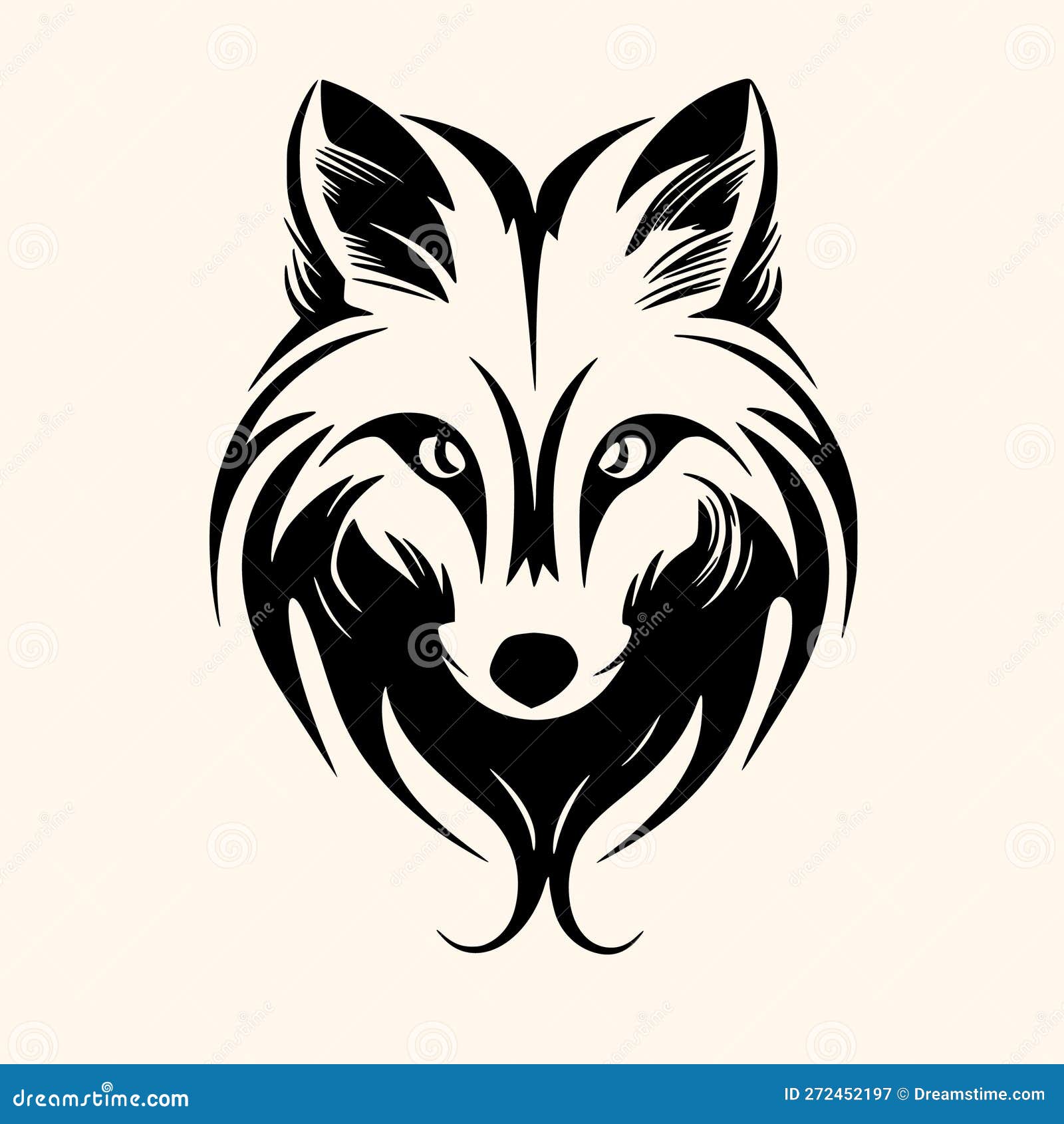 fox  for logo or icon, drawing elegant minimalist style,abstract style 