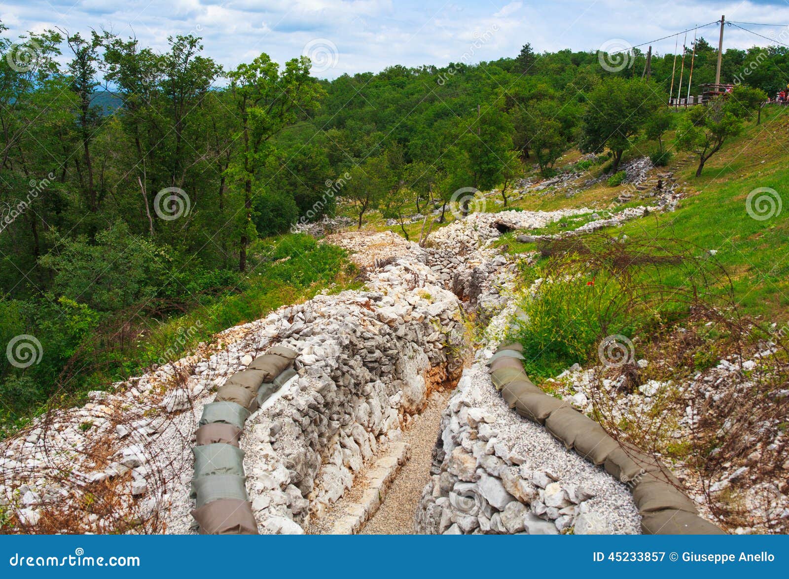 Foxhole, World War One stock image. Image of karst, tunnel 45233857