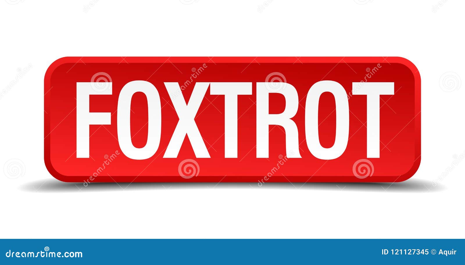 Foxtrot button stock vector. Illustration of threedimensional 121127345