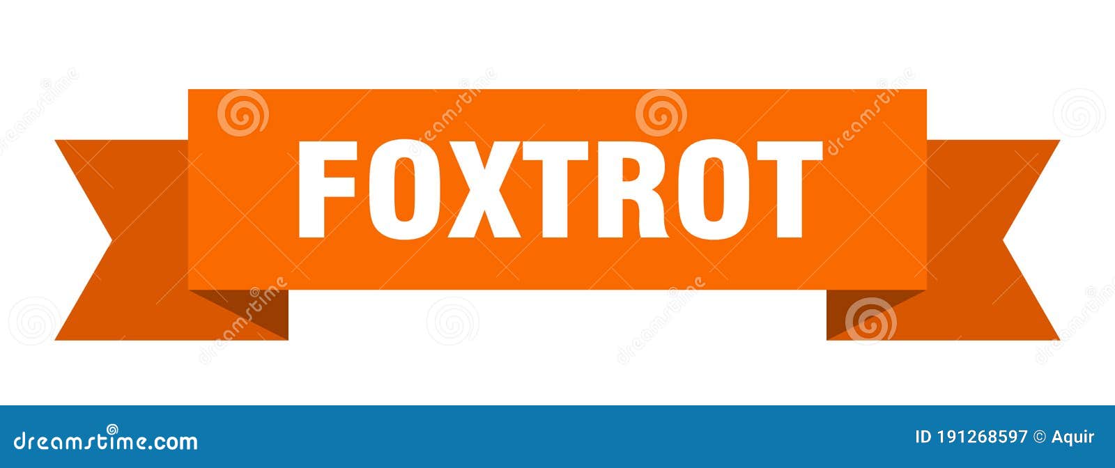 Foxtrot Banner Template. Foxtrot Ribbon Label. Vector Illustration