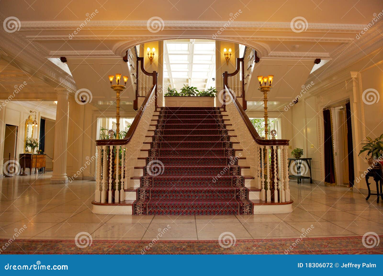 foyer in luxurious house