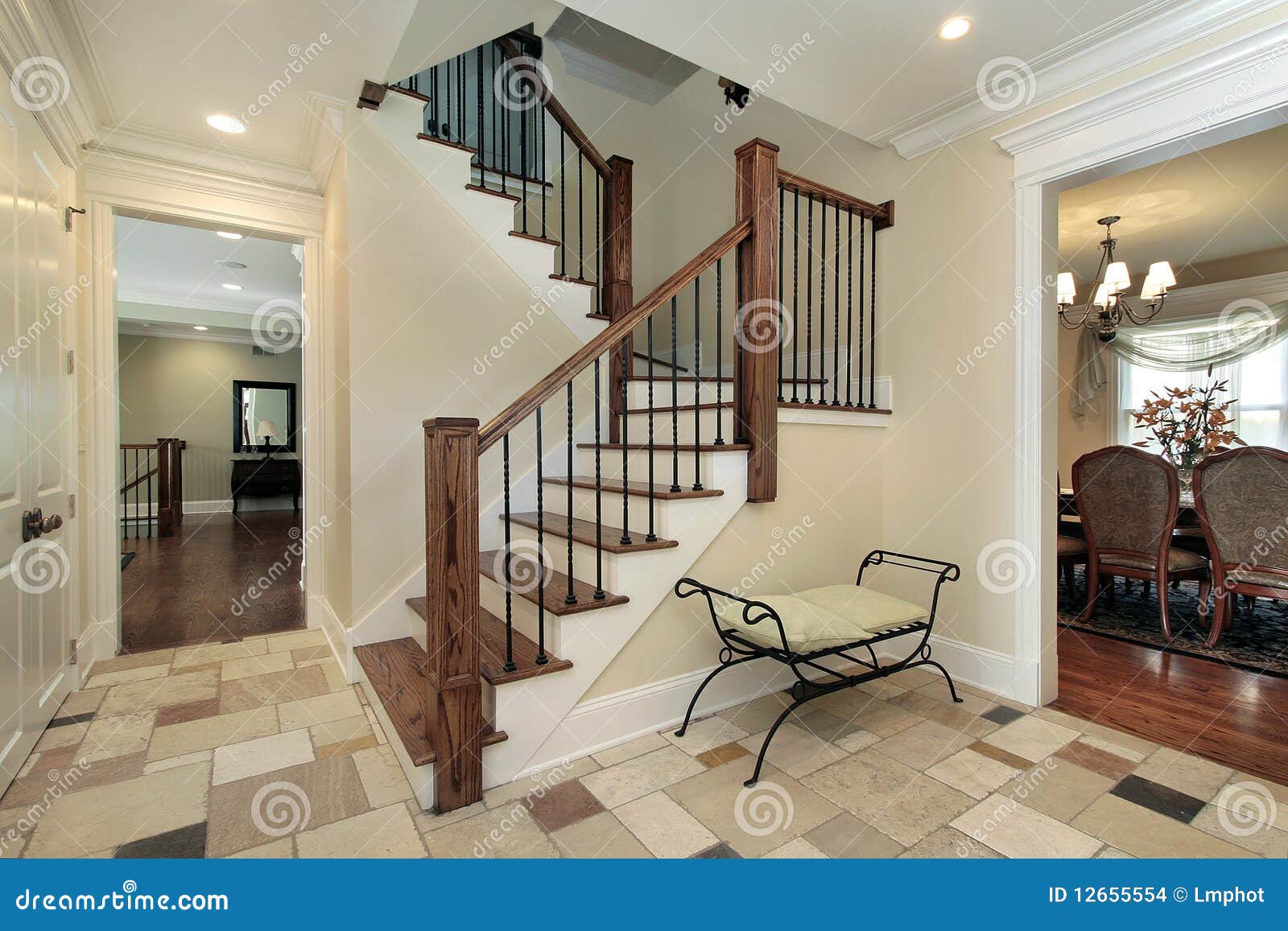 Foyer In New Construction Home Stock Photo Image Of Suburban